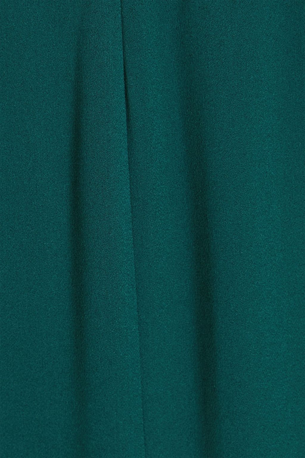 GALVAN  LONDON Arch stretch knit-paneled satin-crepe gown