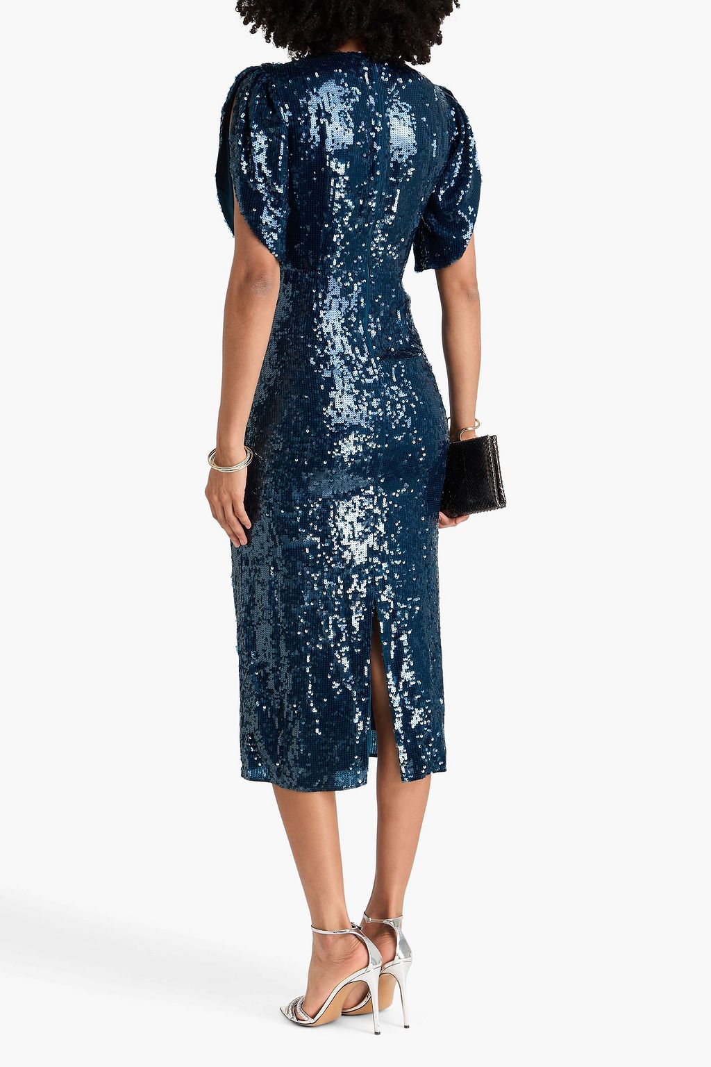 ERDEM Embellished georgette midi dress