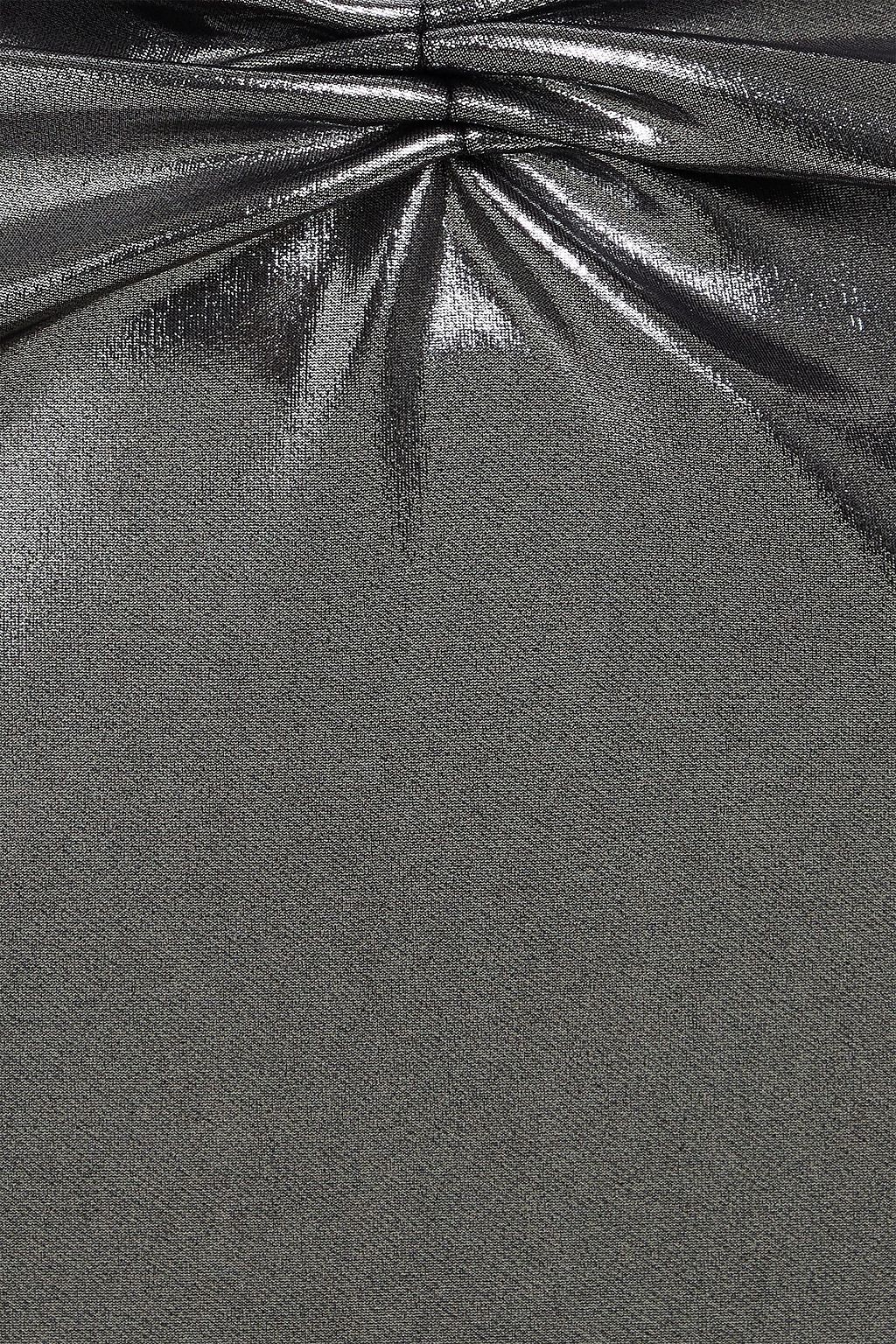 GALVAN  LONDON Galvanized twisted metallic jersey skirt