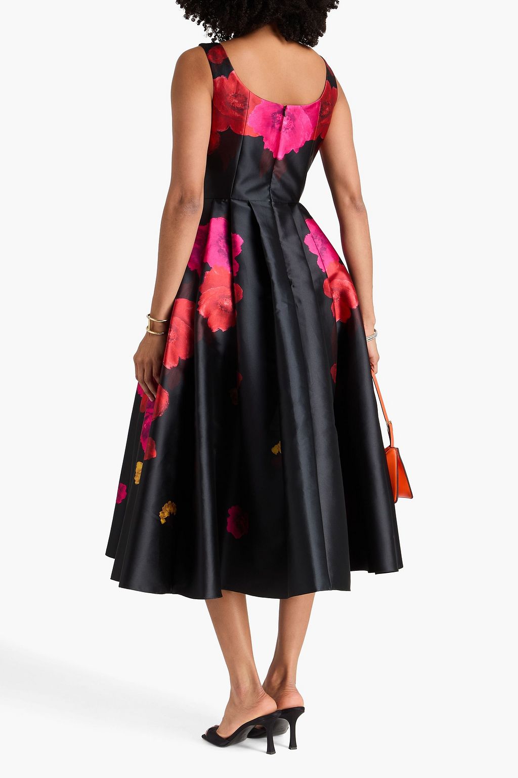 ERDEM Violetta floral-print cotton-blend mikado midi dress