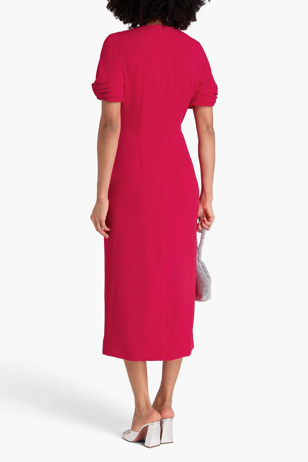 ERDEM Crystal-embellished crepe midi dress