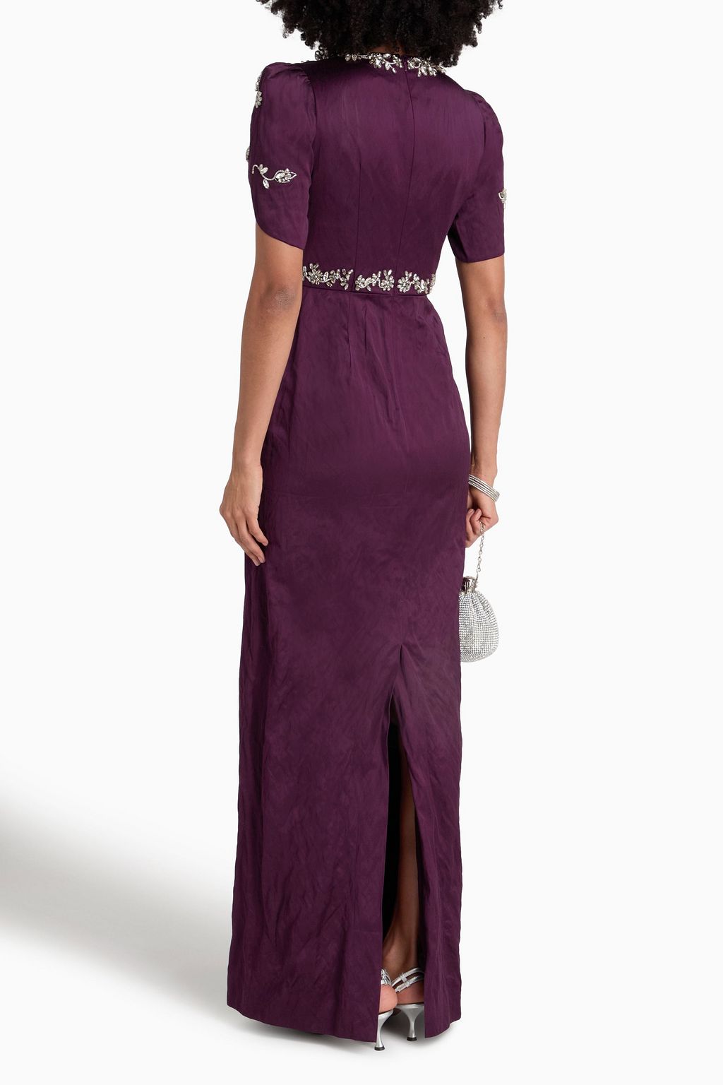 ERDEM Crystal-embellished satin gown