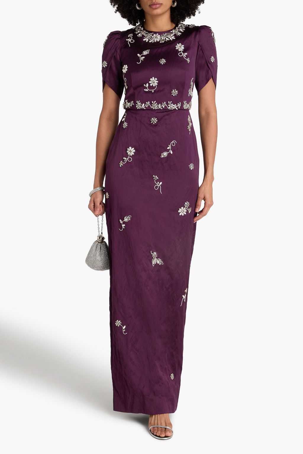 ERDEM Crystal-embellished satin gown