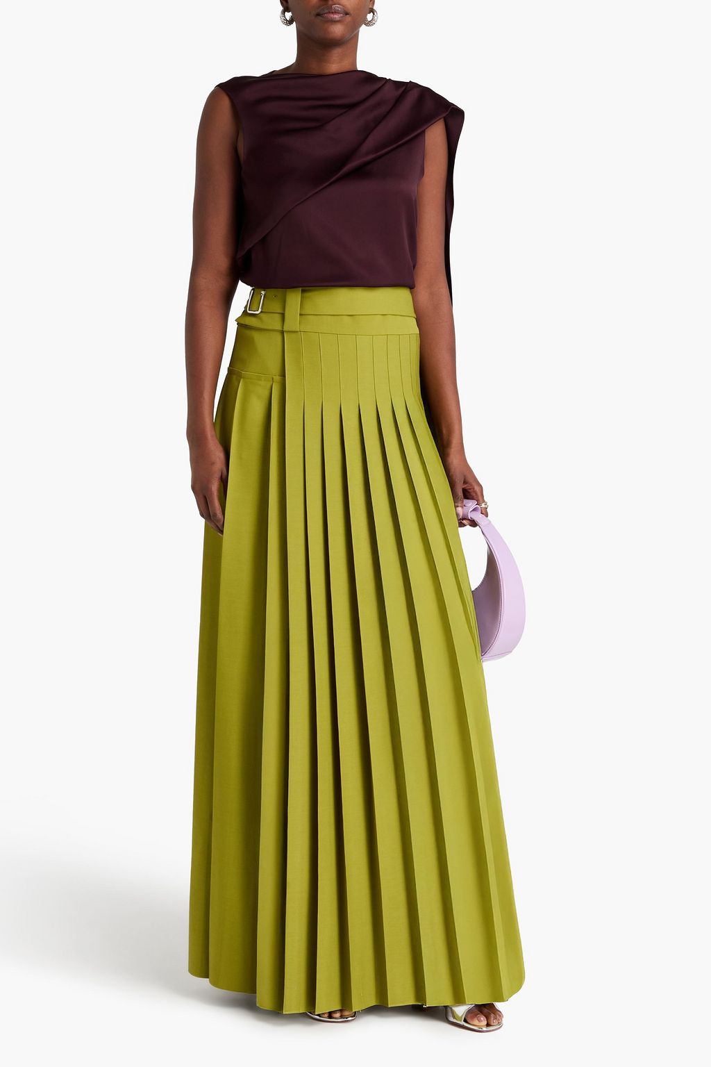 ERDEM Draped satin-crepe top