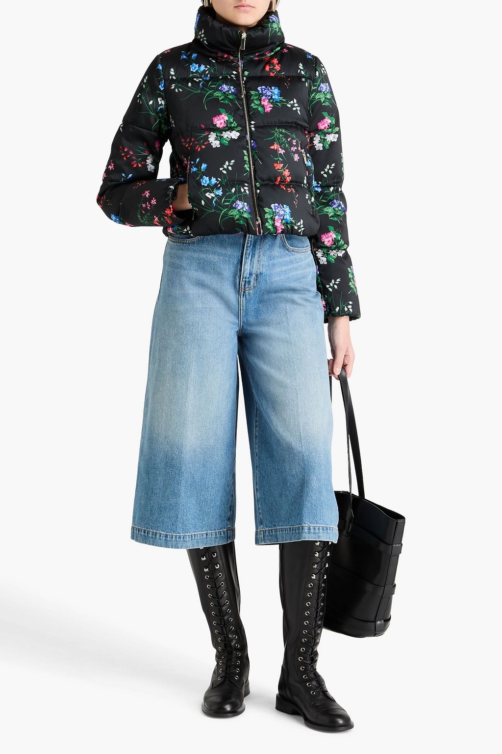 CAROLINA HERRERA Quilted floral-print down jacket