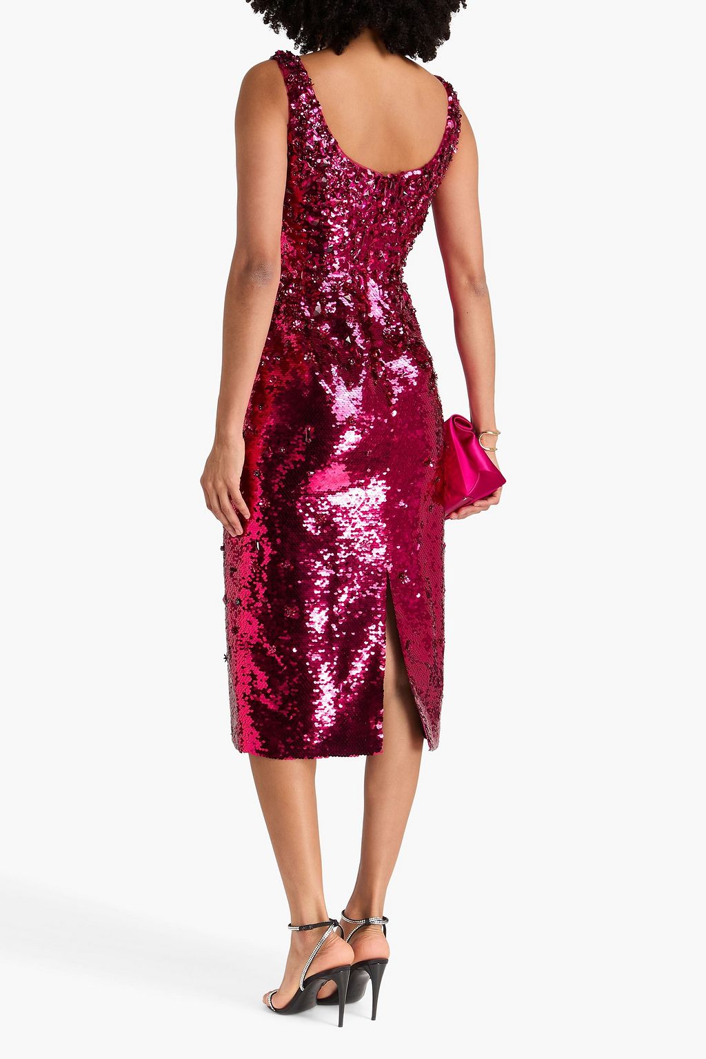 CAROLINA HERRERA Embellished tulle midi dress