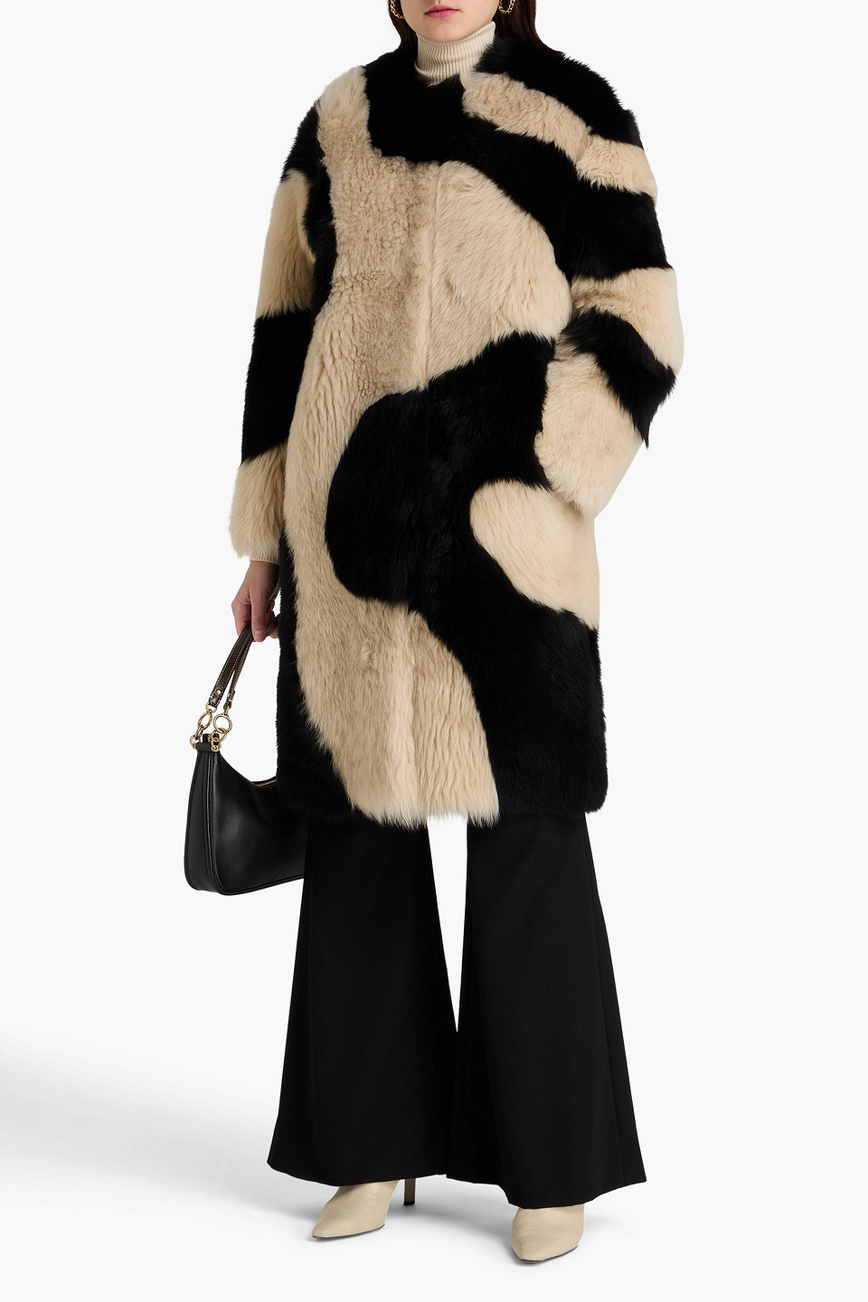 Zimmermann - Zweifarbiger Mantel Aus Shearling - Neutral - S/m 