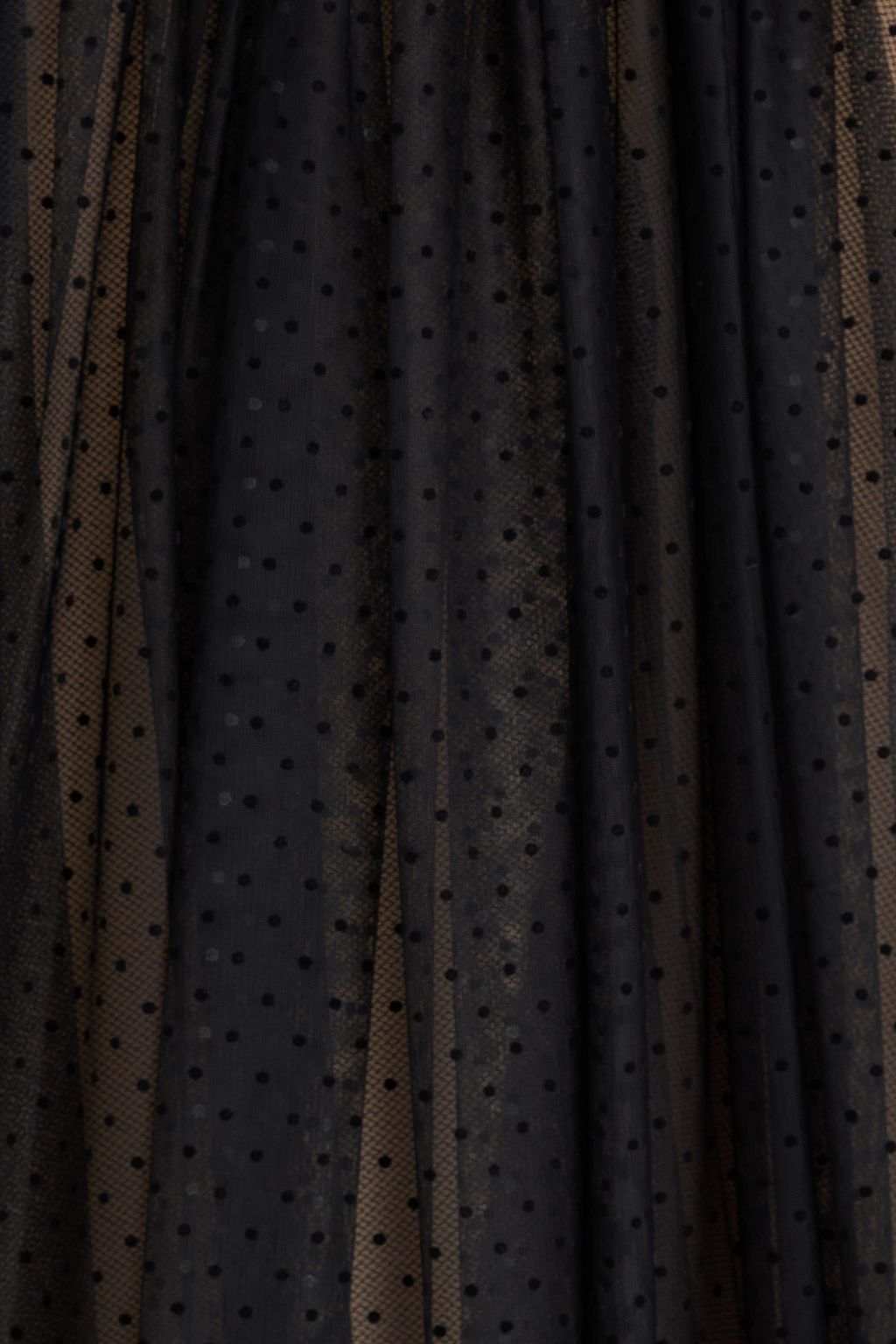 ERDEM Gathered polka-dot tulle maxi skirt