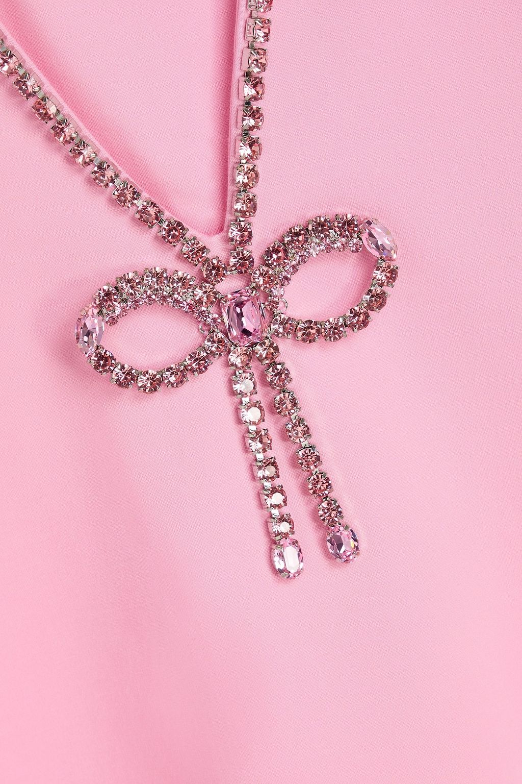 AREA Crystal-embellished jersey mini dress