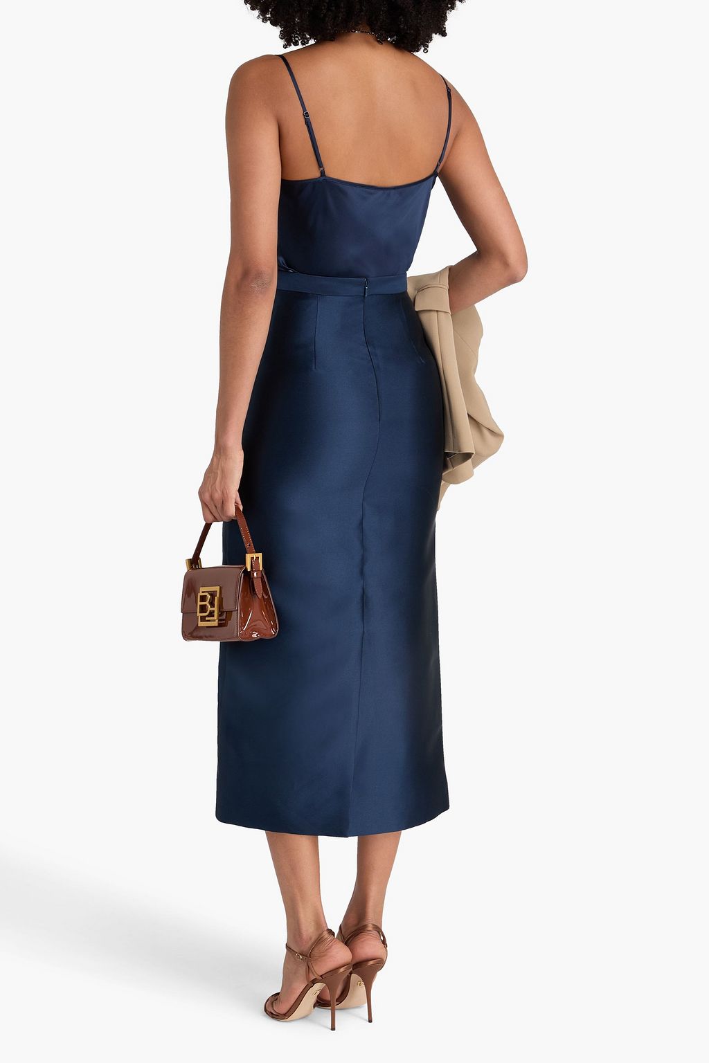 ERDEM Sequin-embellished mikado midi pencil skirt