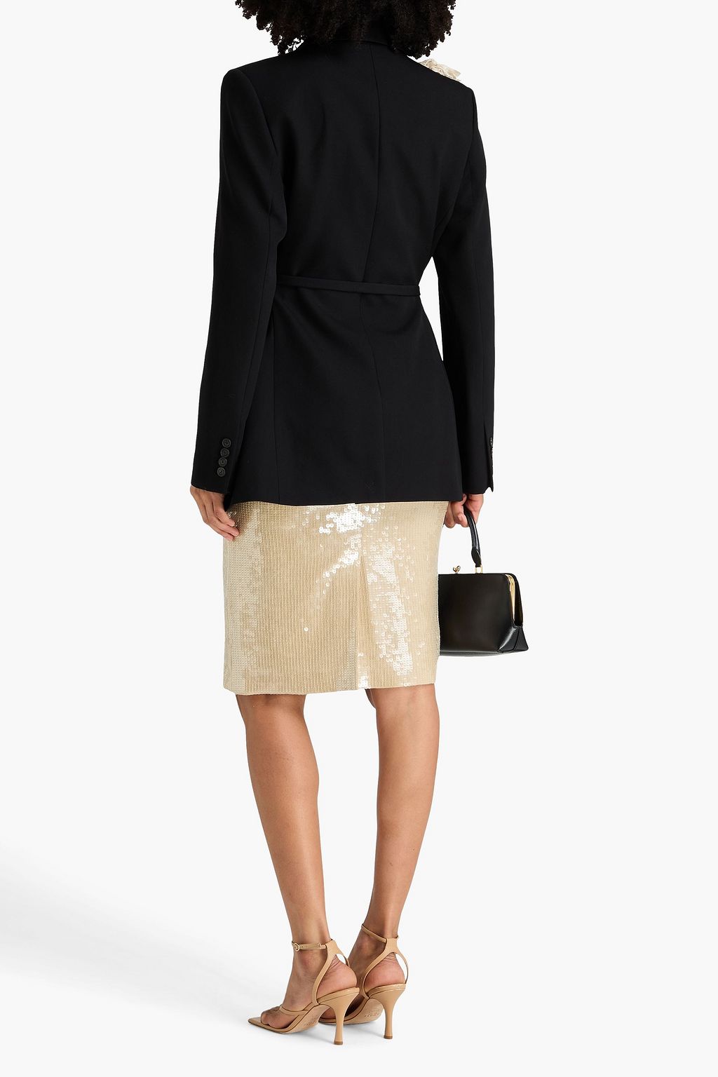 ERDEM Floral-appliquéd wool blazer