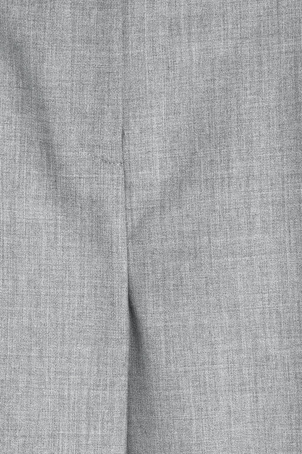 ERDEM Pleated wool-blend crepe wide-leg pants