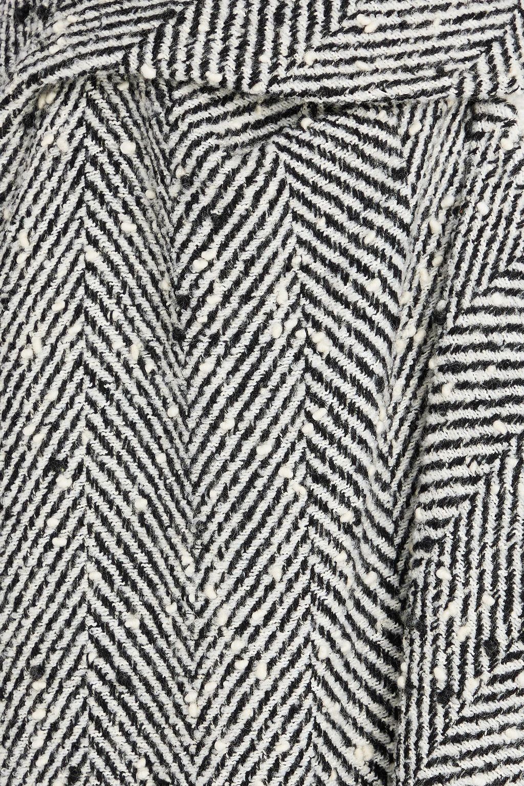 ERDEM Draped bouclé-tweed midi dress