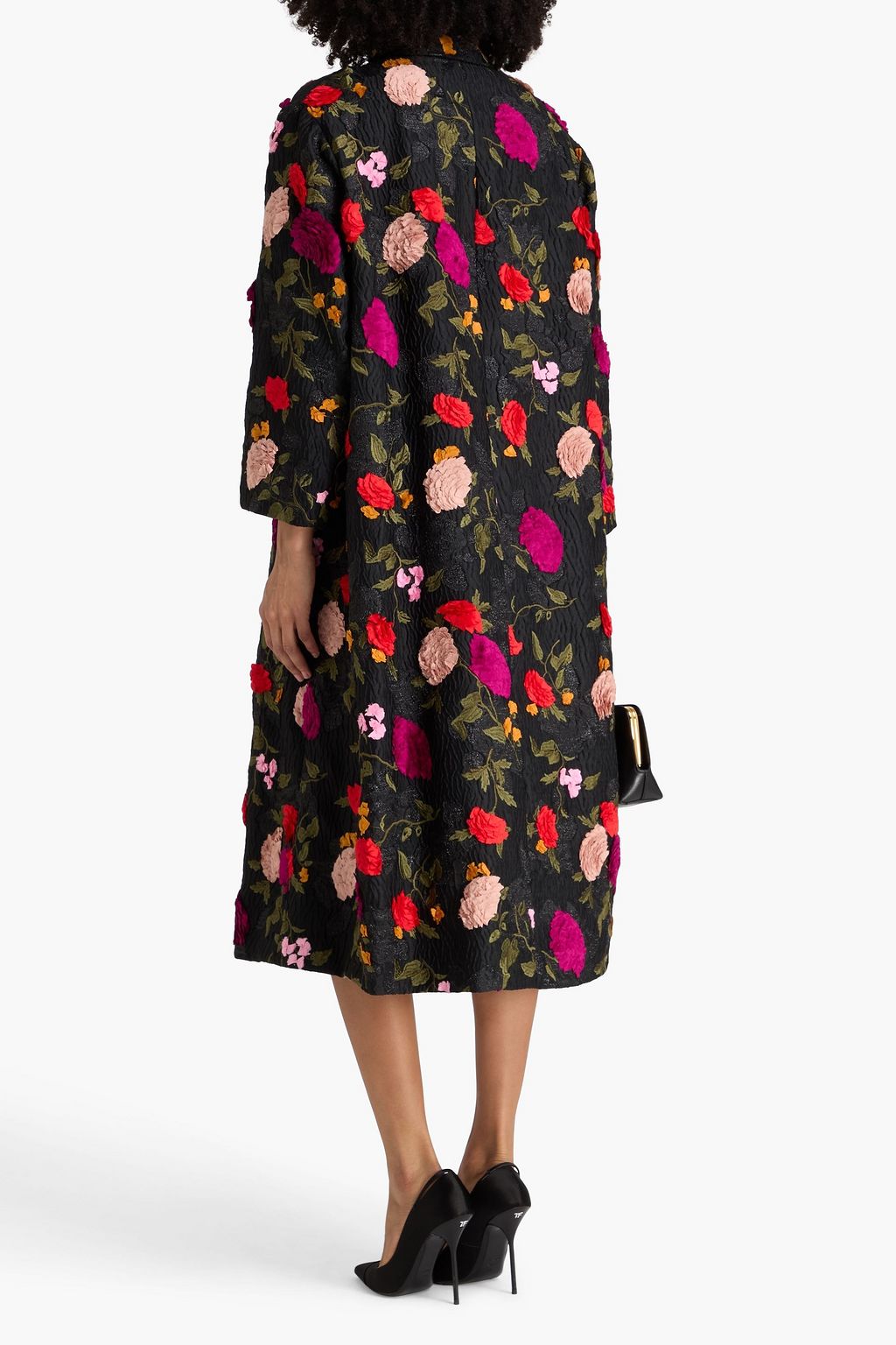 ERDEM Metallic jacquard coat