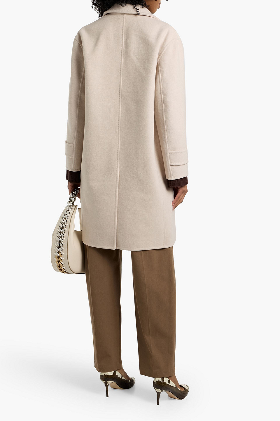 Max Mara Nogara Double-breasted Wool And Cashmere-blend Felt Coat In Neutral
