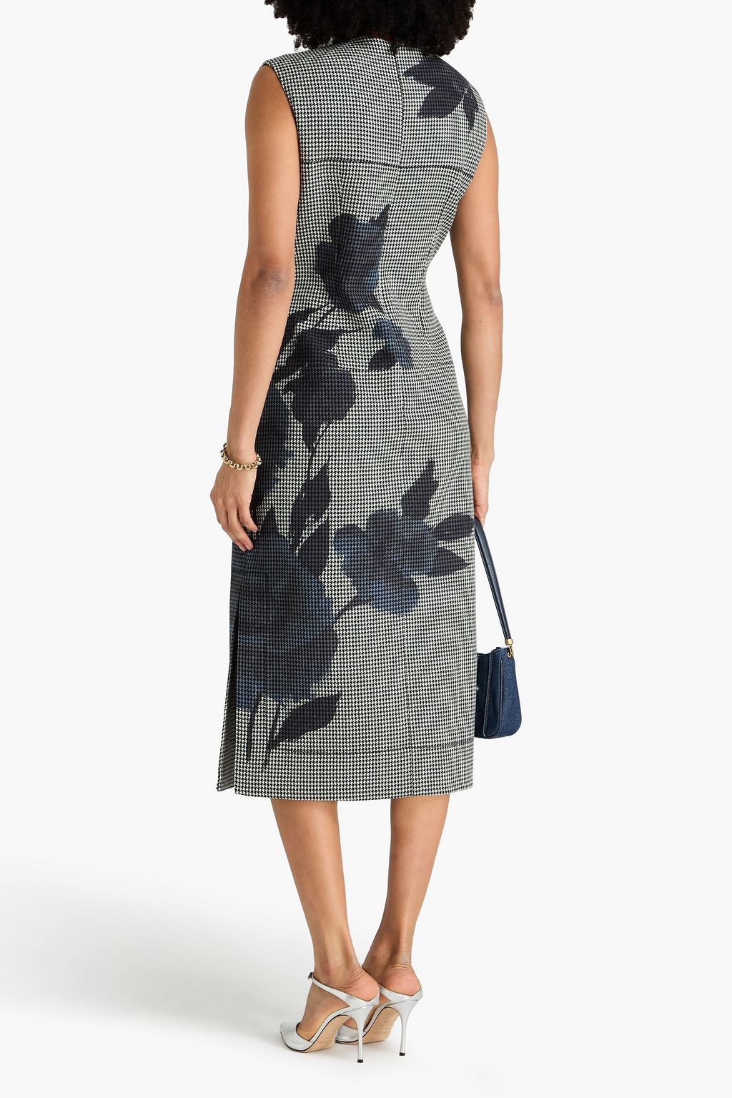 ERDEM Violetta printed wool-tweed midi dress