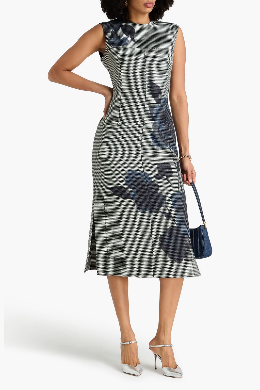ERDEM Violetta printed wool-tweed midi dress