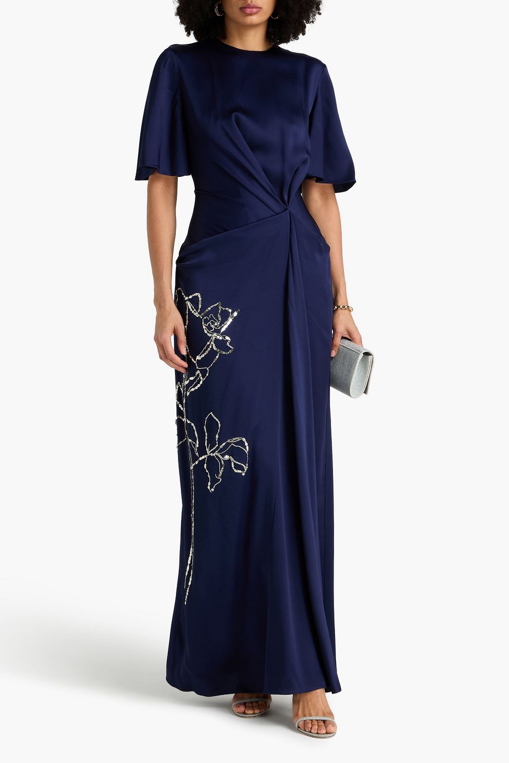 ERDEM Embellished satin-crepe gown