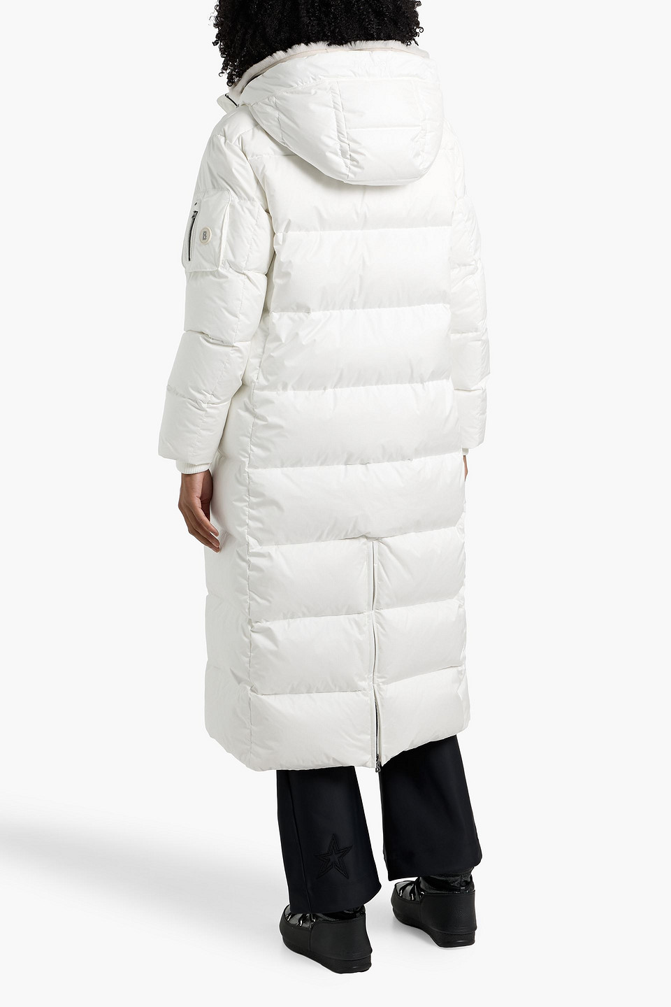 Bogner Jonna Quilted Ripstop Hooded Down Jacket In White