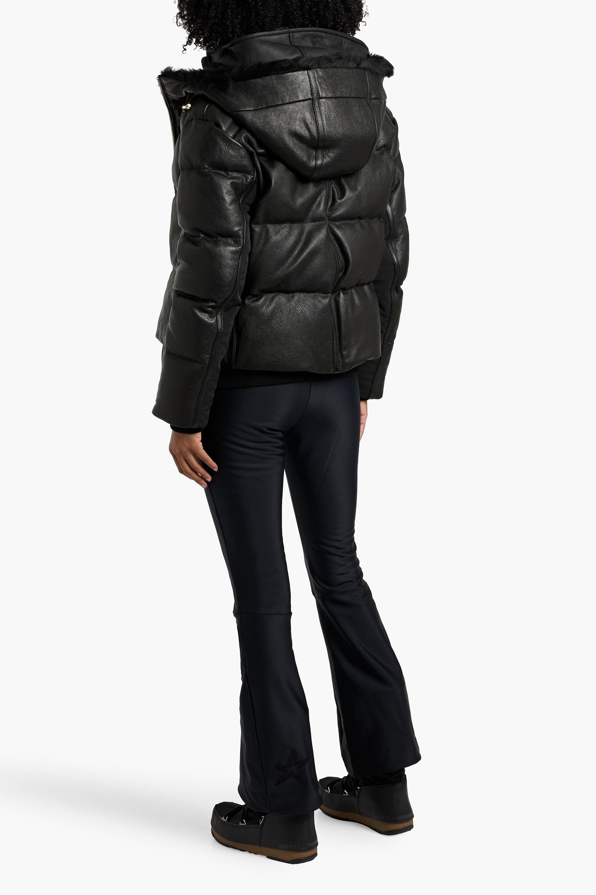 BOGNER Melia quilted leather ski jacket
