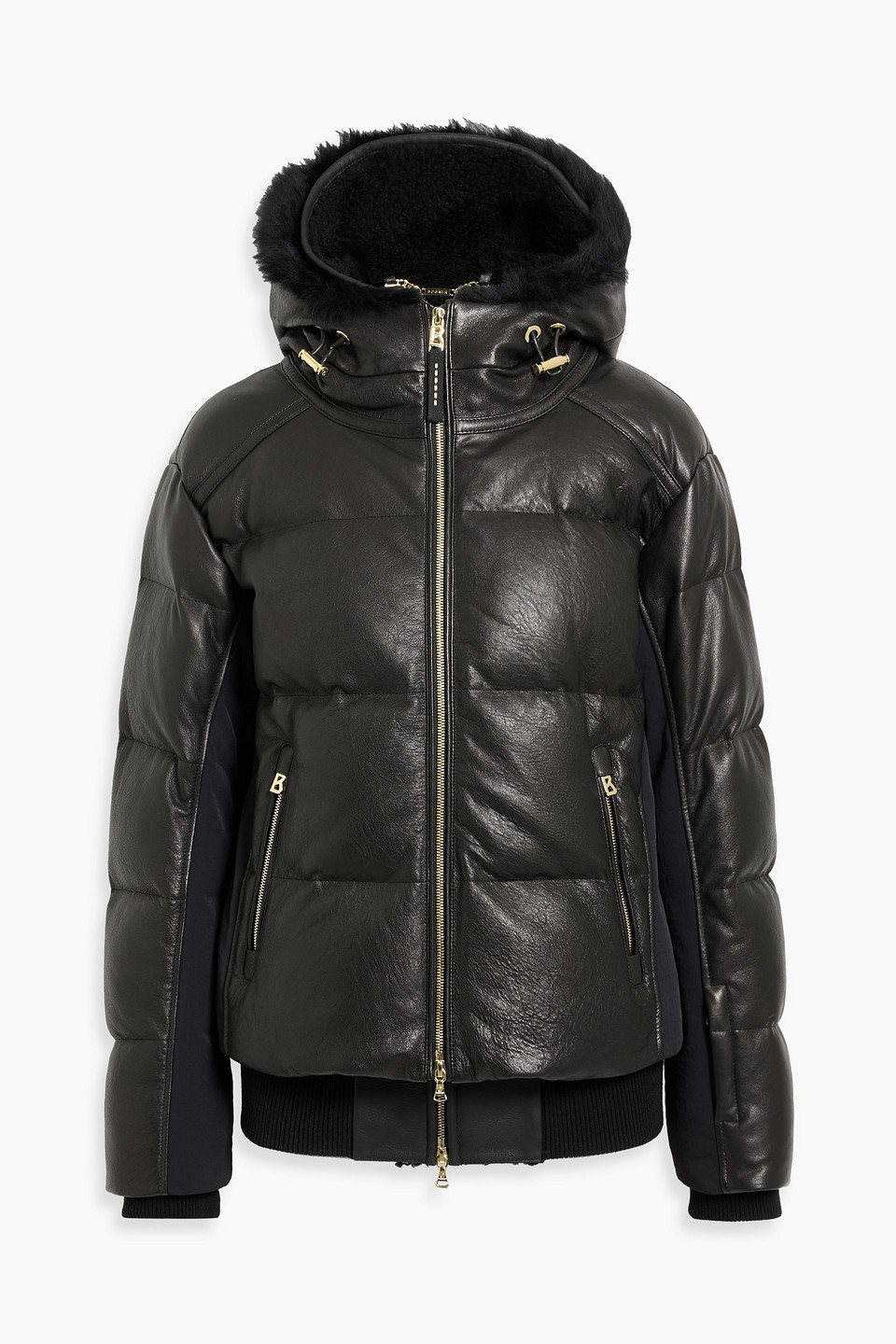 Bogner Melia Quilted Leather Ski Jacket In Black