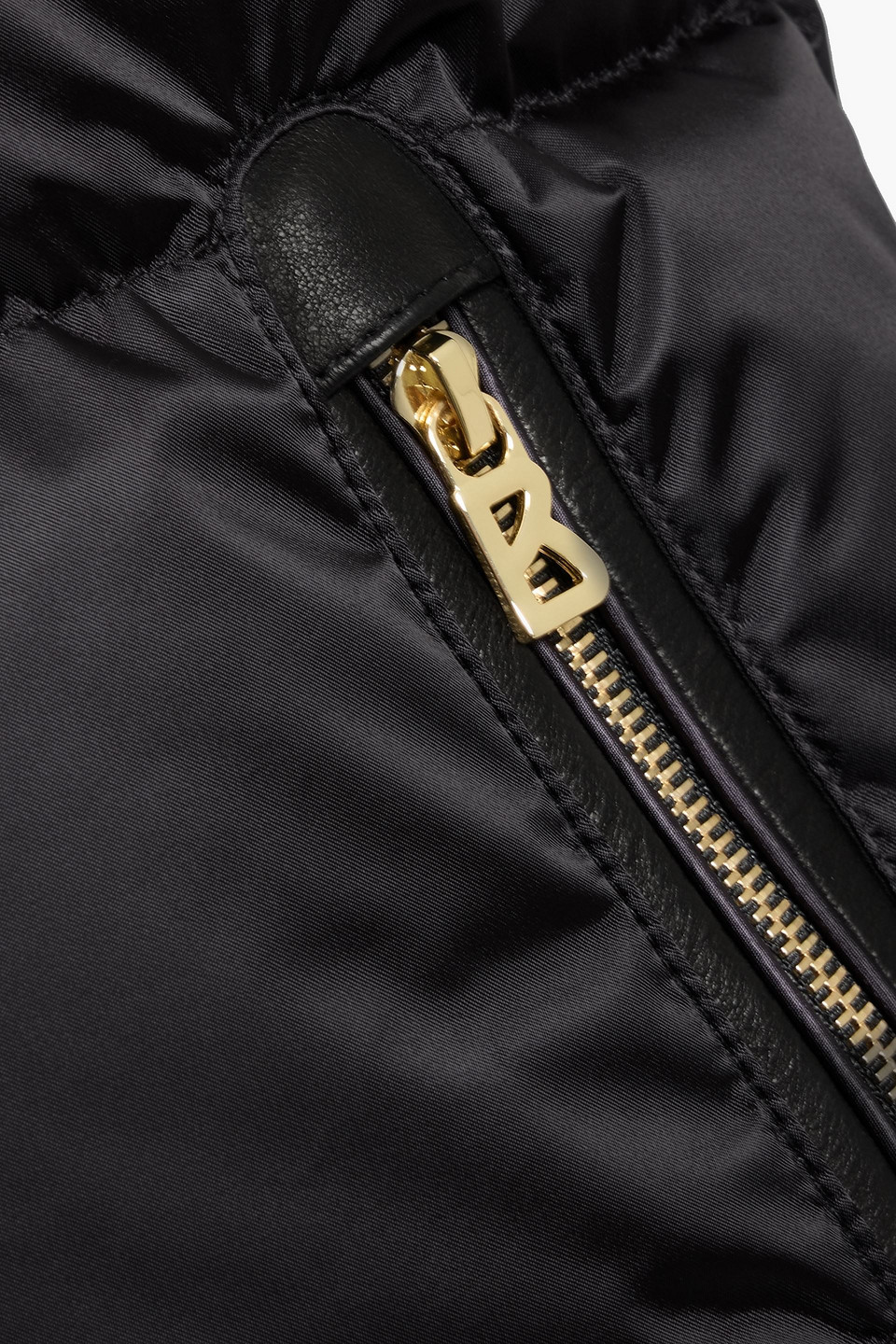 Bogner Nelli Leather-paneled Quilted Down Vest In Black