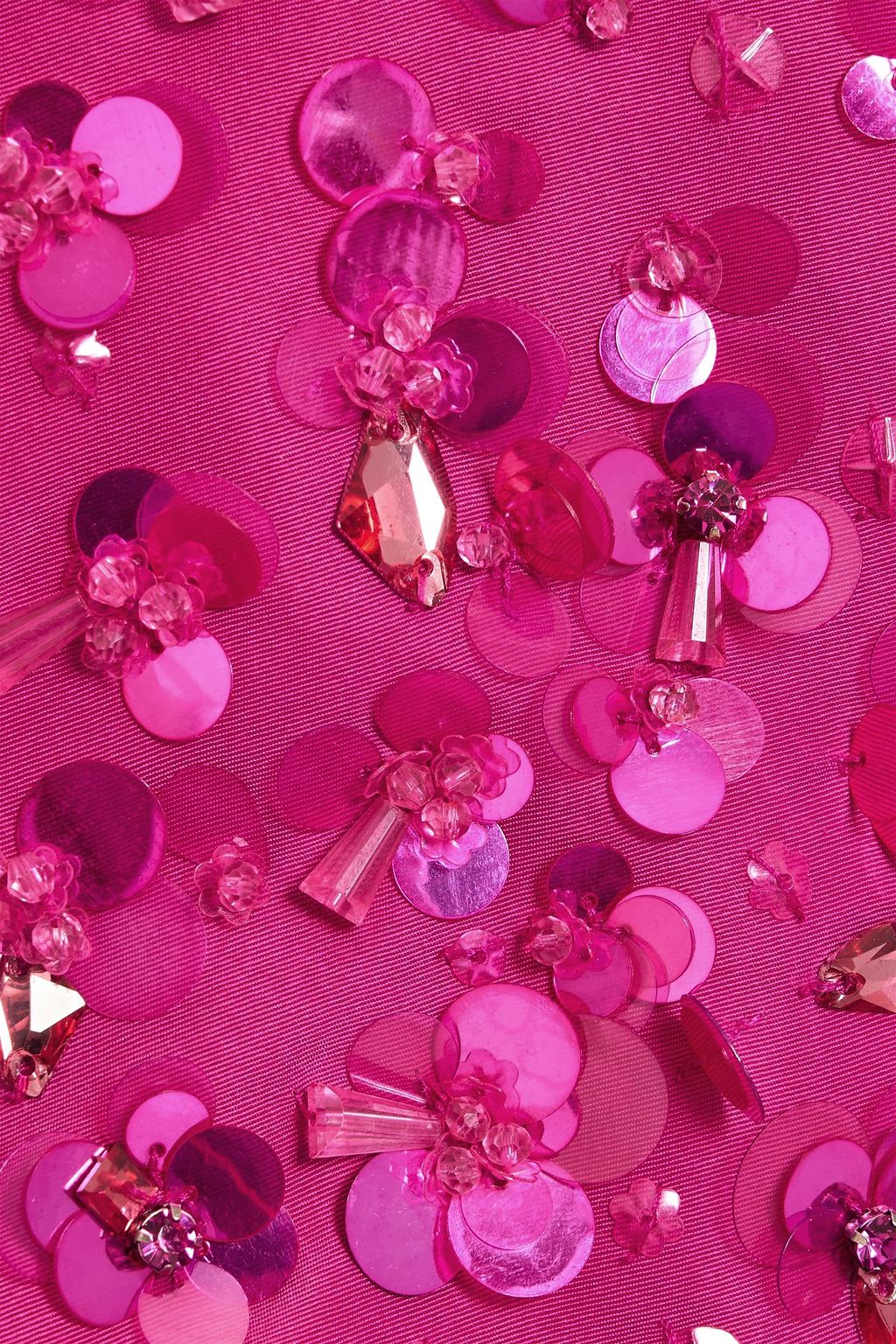 CAROLINA HERRERA Embellished silk-faille mini dress