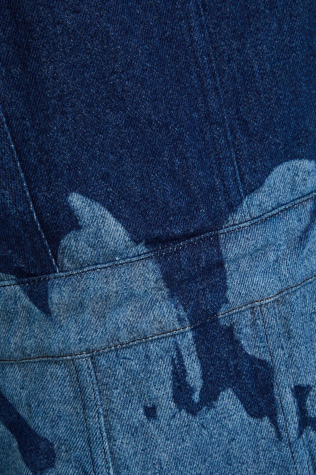 ERDEM Violetta floral-print denim maxi dress