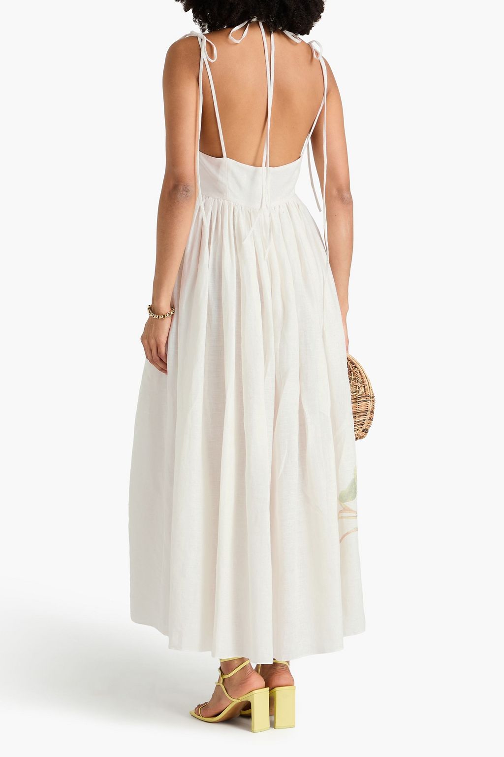 fitted lace wedding dress Erdem Rose Poppy Print Off The Shoulder Midi Cocktail Dress at Nordstrom, Size 8 US main image 0