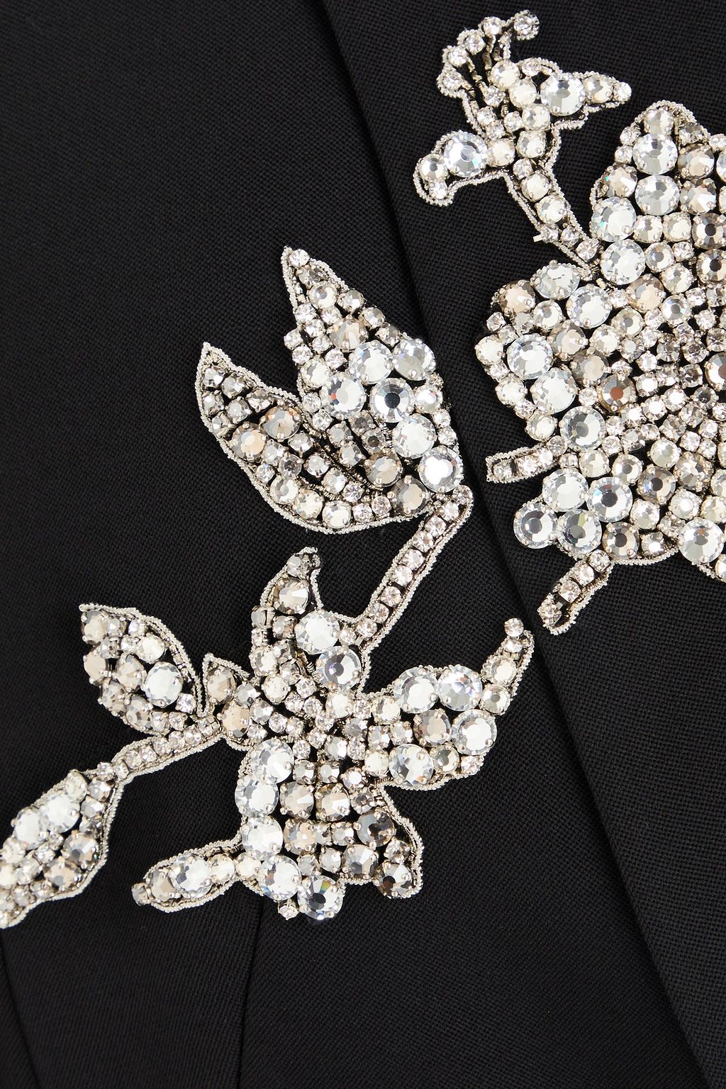 ERDEM Crystal-embellished wool-crepe blazer