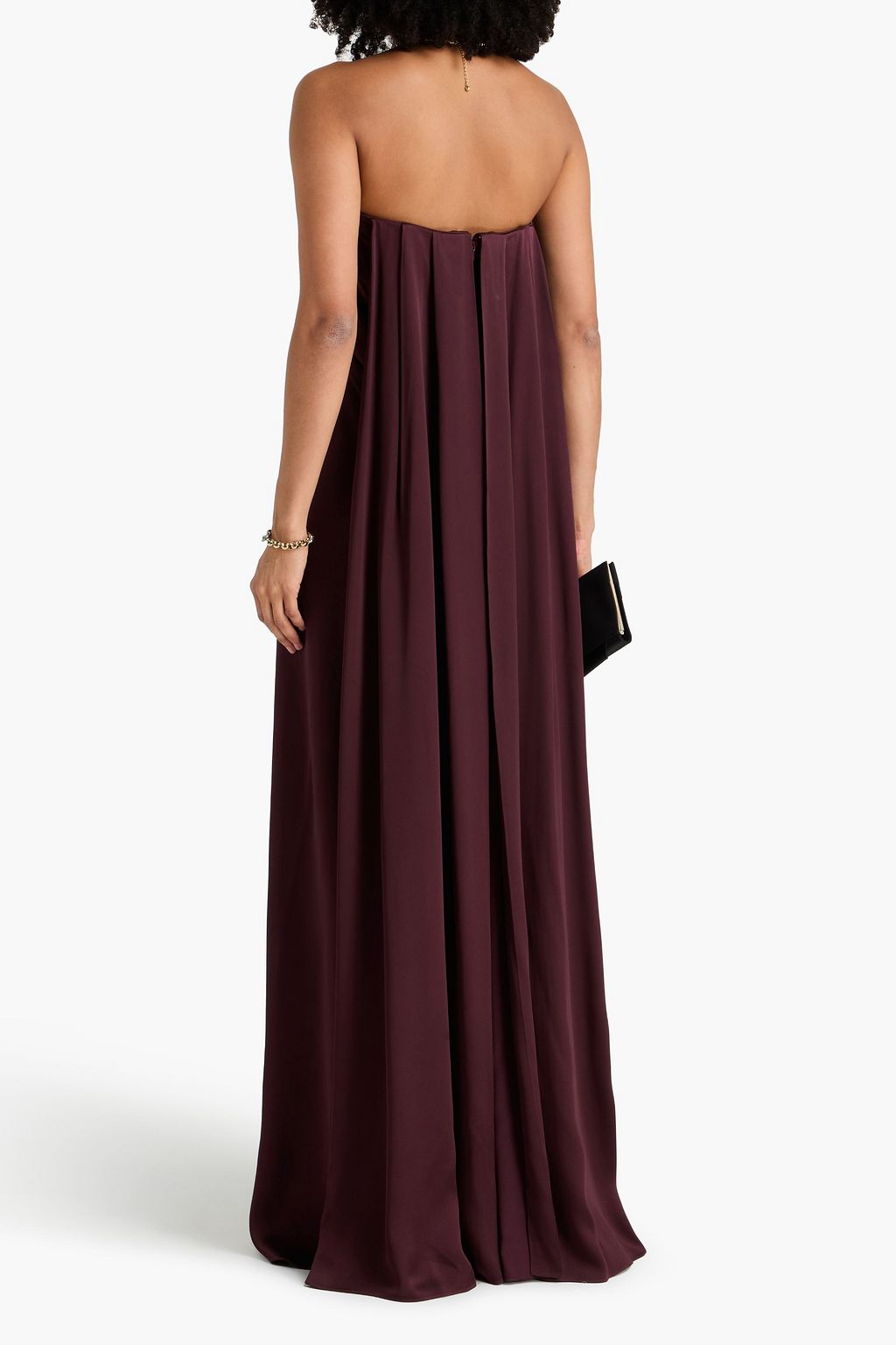 ERDEM Strapless embellished satin-crepe gown