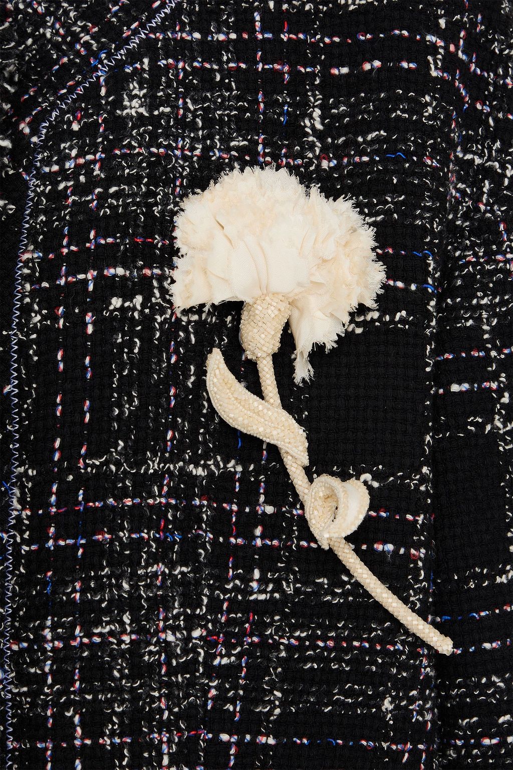 ERDEM Cropped cotton-blend tweed jacket