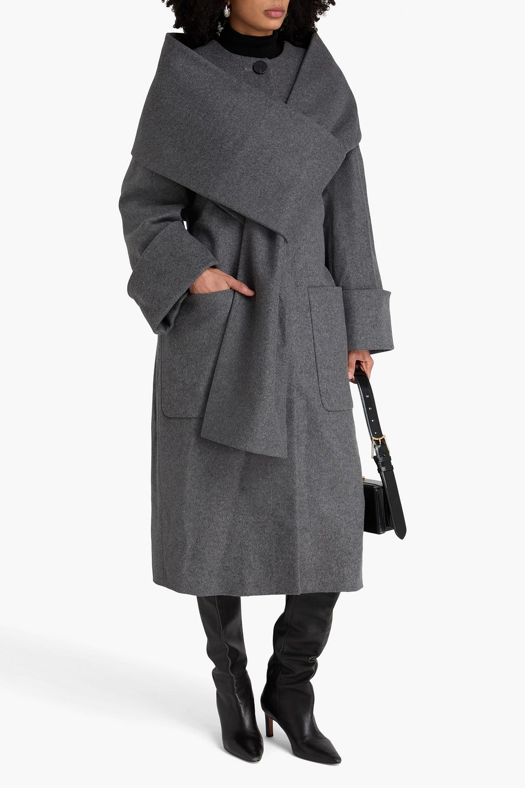 ERDEM Frayed cotton-blend tweed jacket