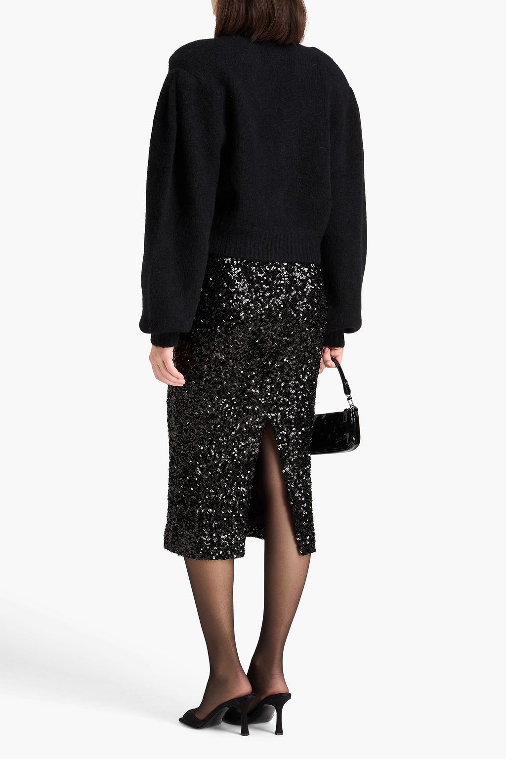 ROTATE BIRGER CHRISTENSEN Cropped knitted cardigan