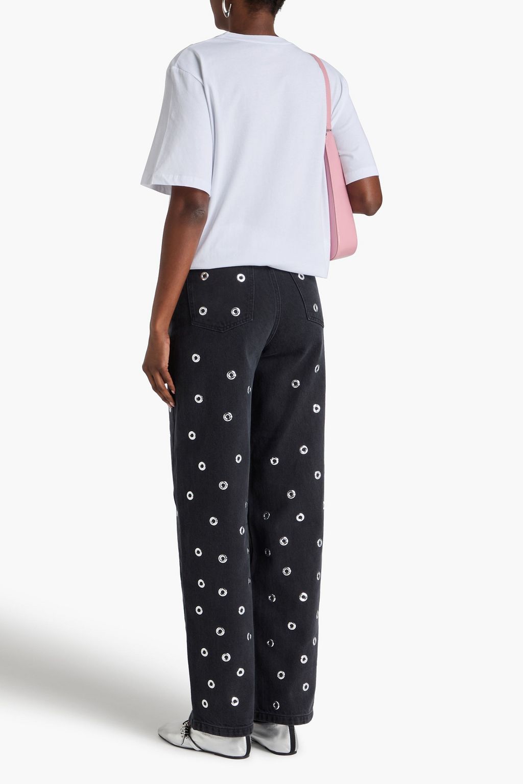 ROTATE BIRGER CHRISTENSEN Embellished high-rise straight-leg jeans