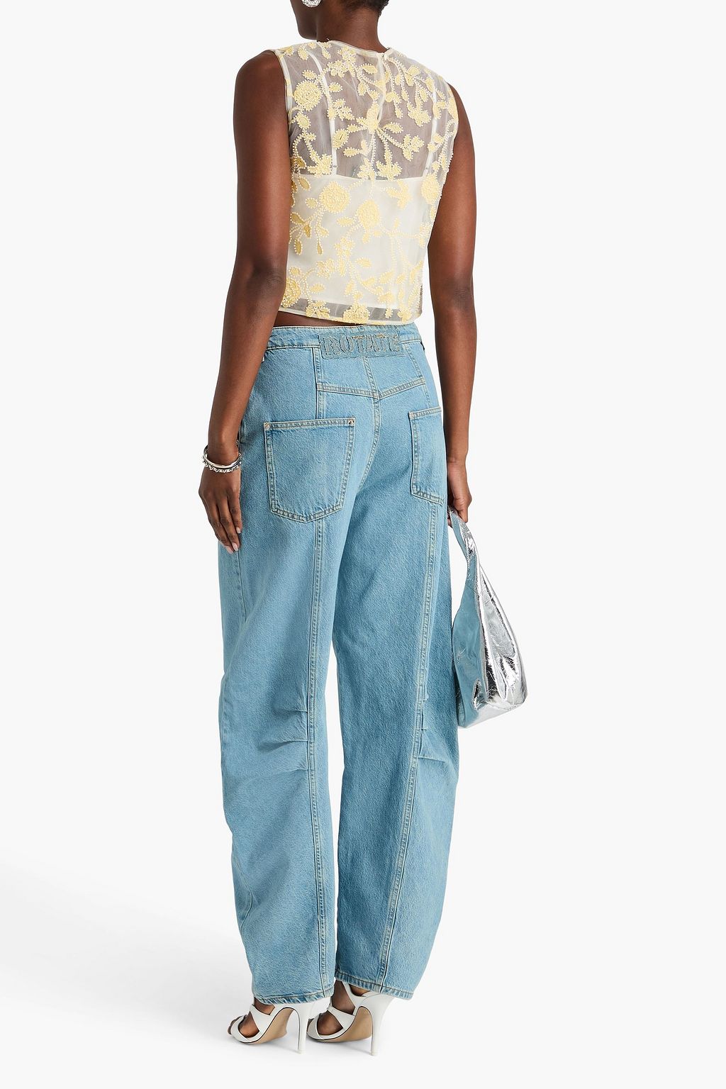ROTATE BIRGER CHRISTENSEN High-rise barrel-leg jeans
