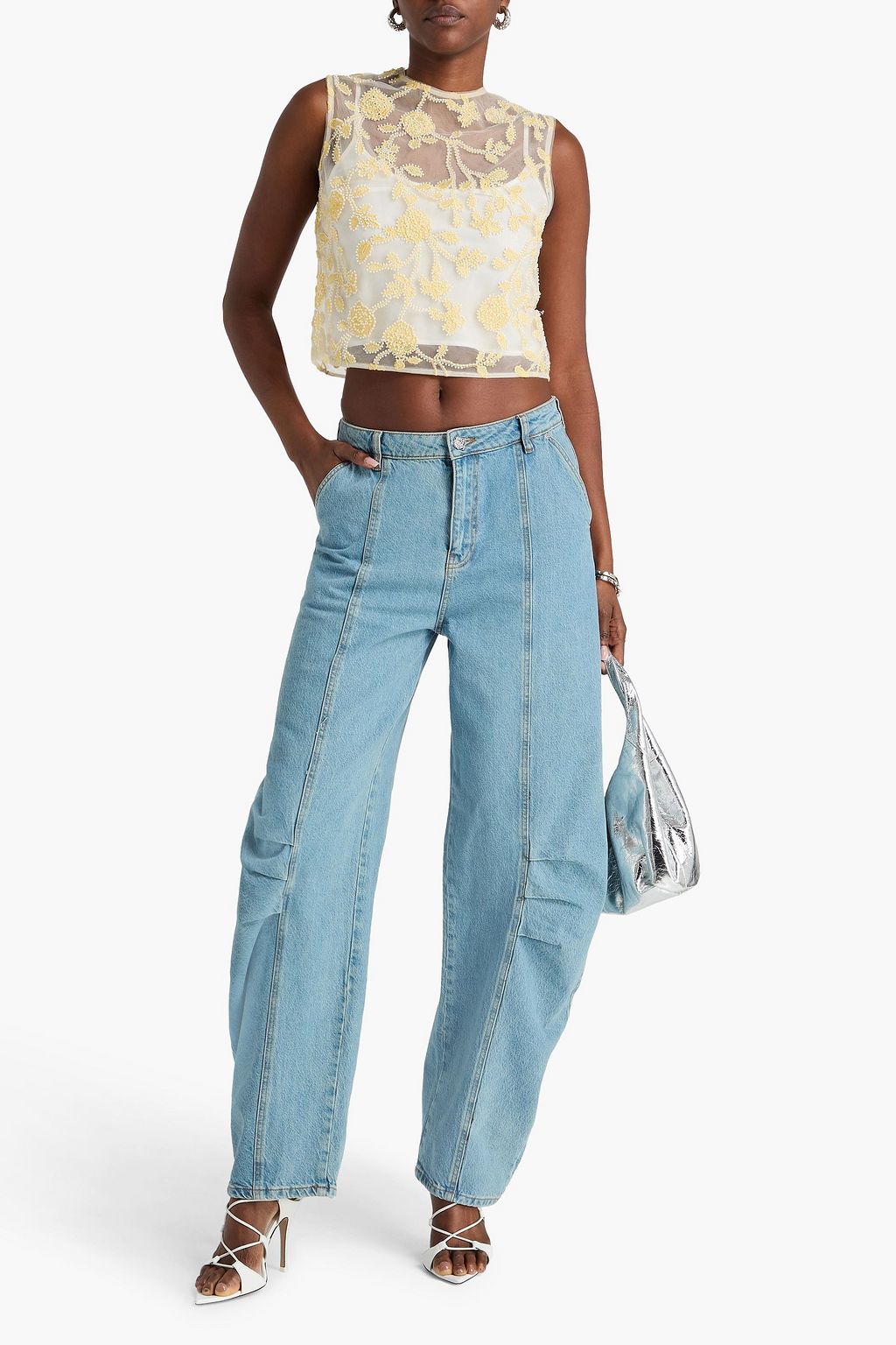 ROTATE BIRGER CHRISTENSEN High-rise barrel-leg jeans