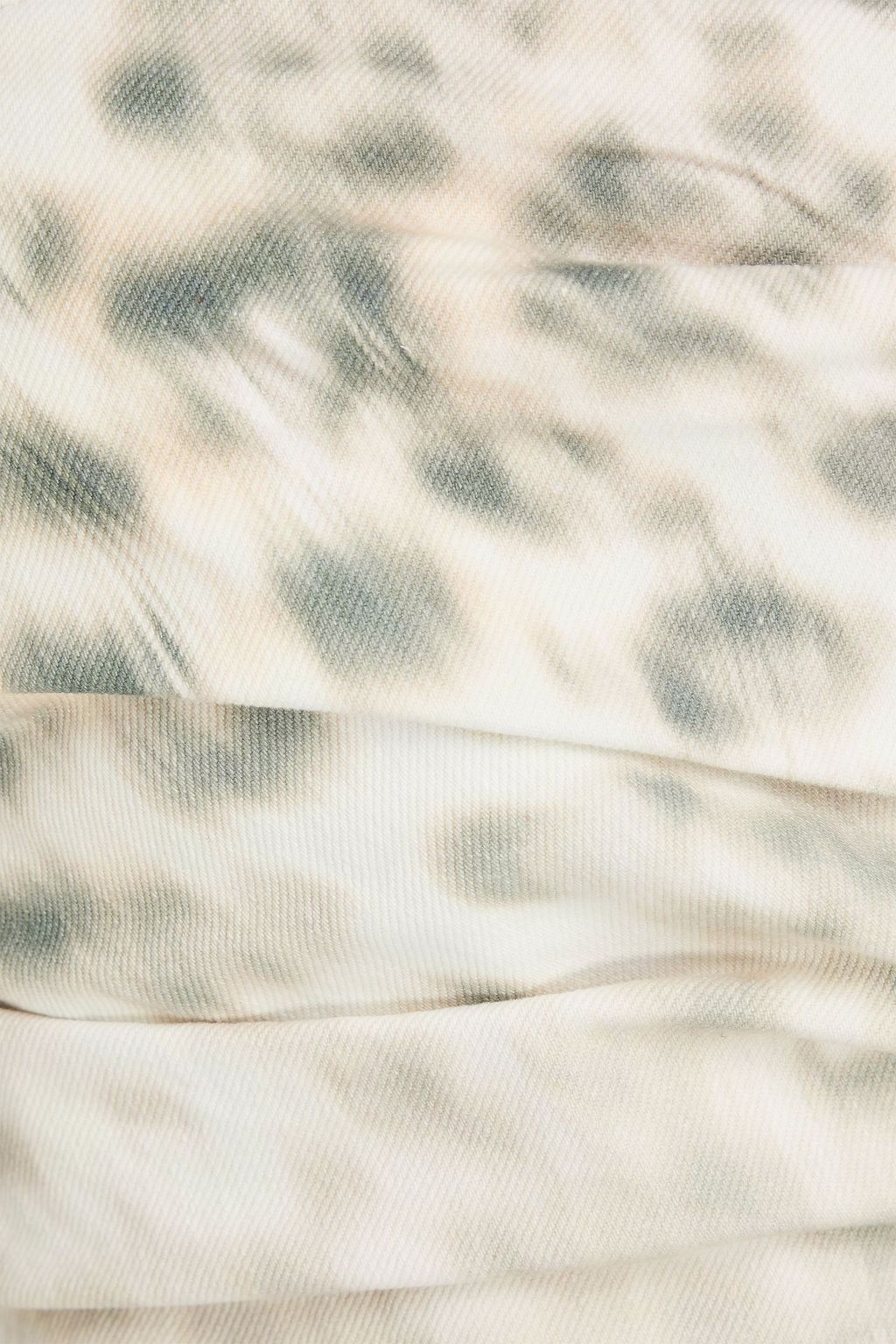 ROTATE BIRGER CHRISTENSEN Strapless leopard-print denim top