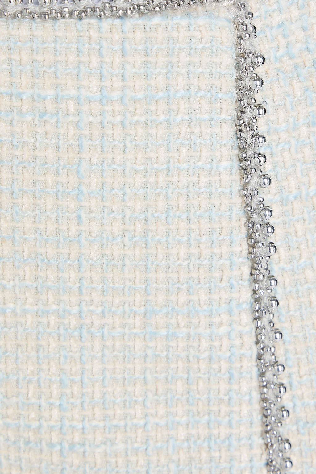 ROTATE BIRGER CHRISTENSEN Bead-embellished tweed midi mini pencil skirt