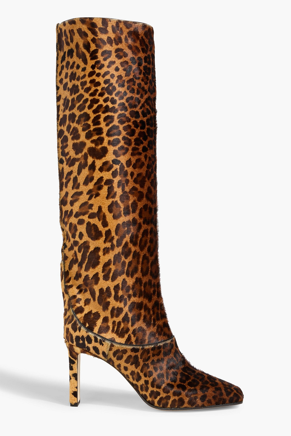 Jimmy Choo Mahesa 85 Leopard-print Calf Hair Boots In Multi