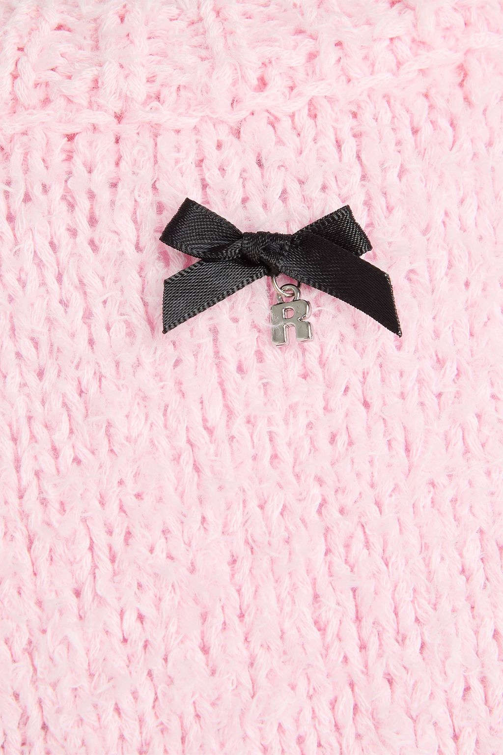 ROTATE BIRGER CHRISTENSEN Bow-detailed brushed cotton sweater