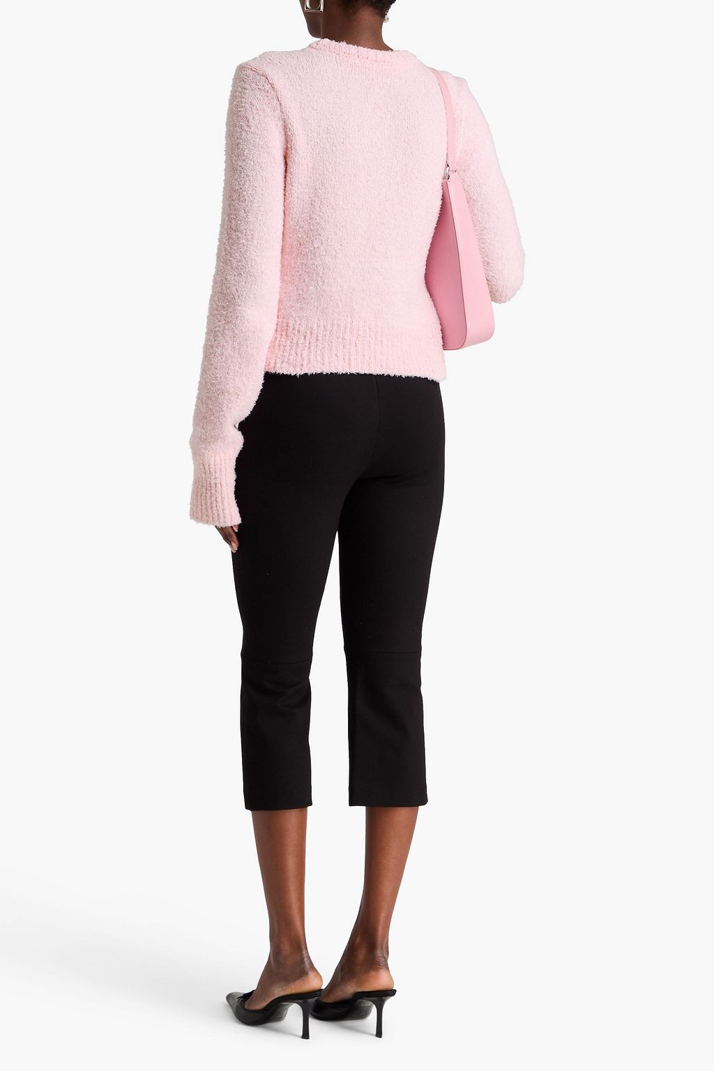 ROTATE BIRGER CHRISTENSEN Bow-detailed brushed cotton sweater