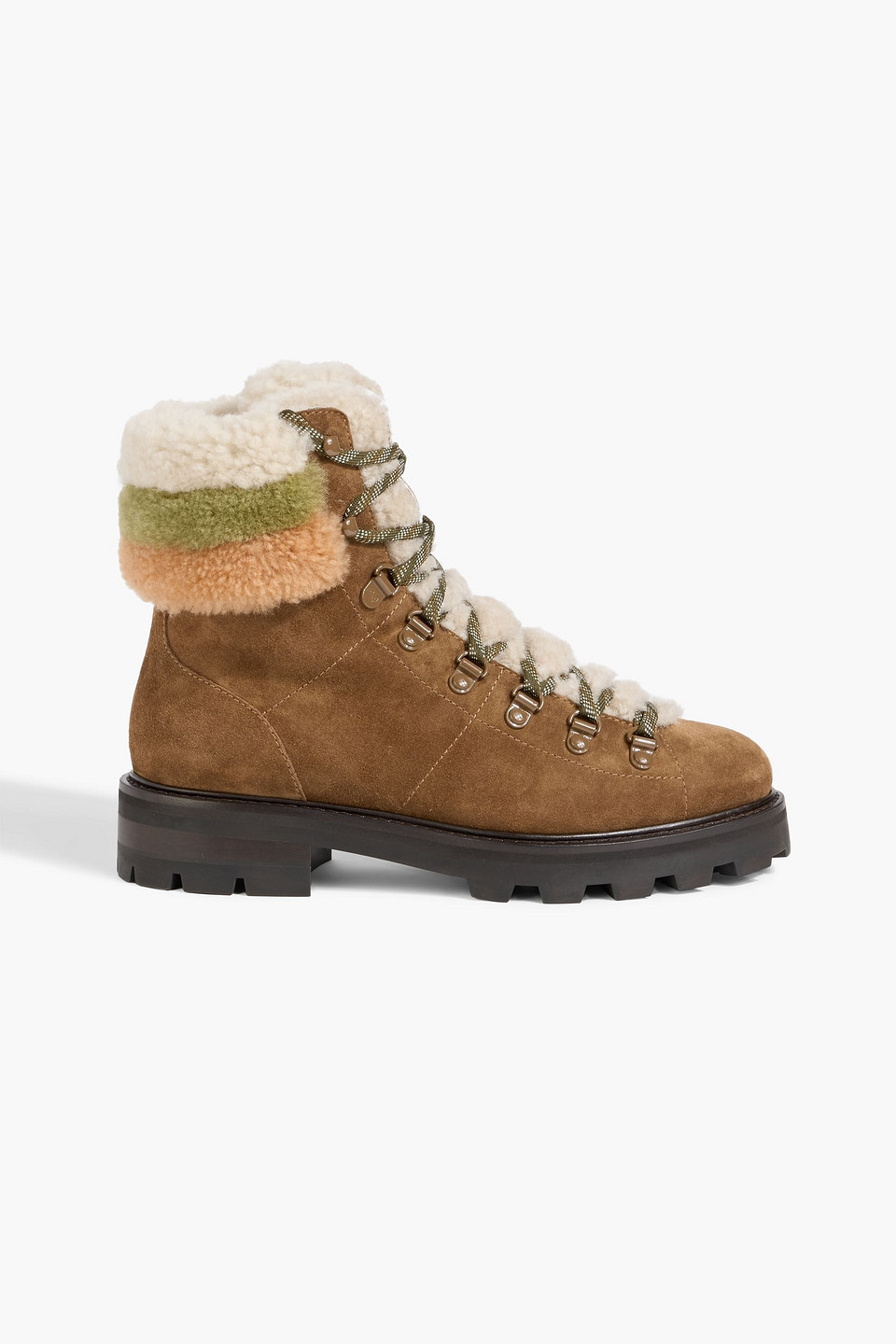 Jimmy Choo Eshe Shearling Ankle Boots In Multi