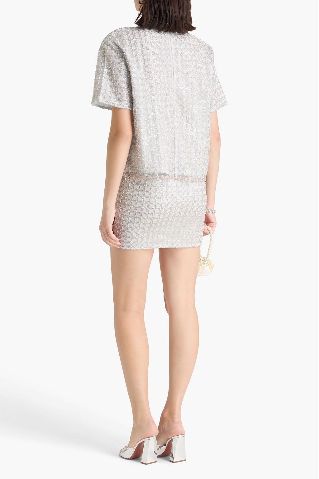 ROTATE BIRGER CHRISTENSEN Embellished tulle mini skirt
