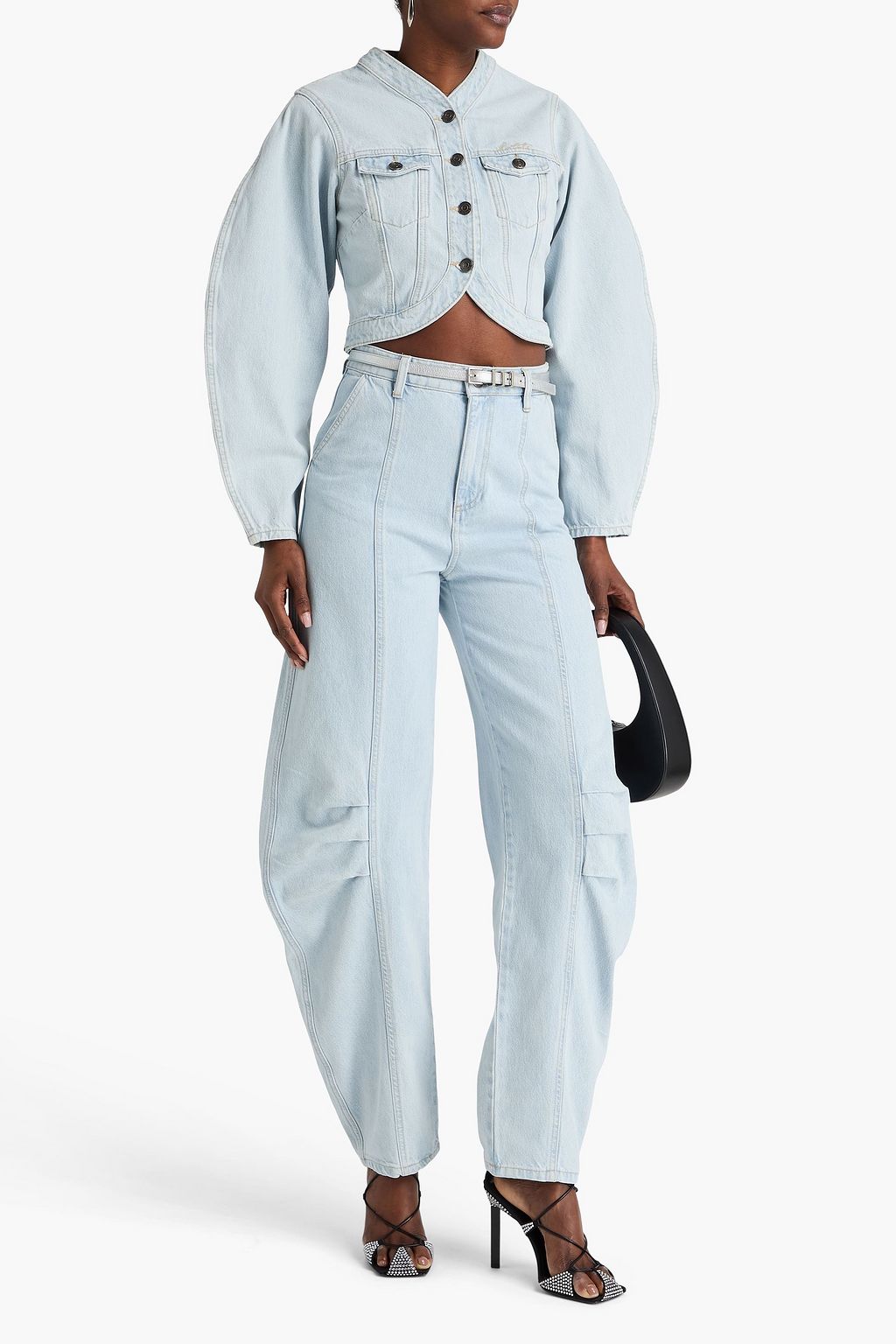 ROTATE BIRGER CHRISTENSEN Cropped denim jacket