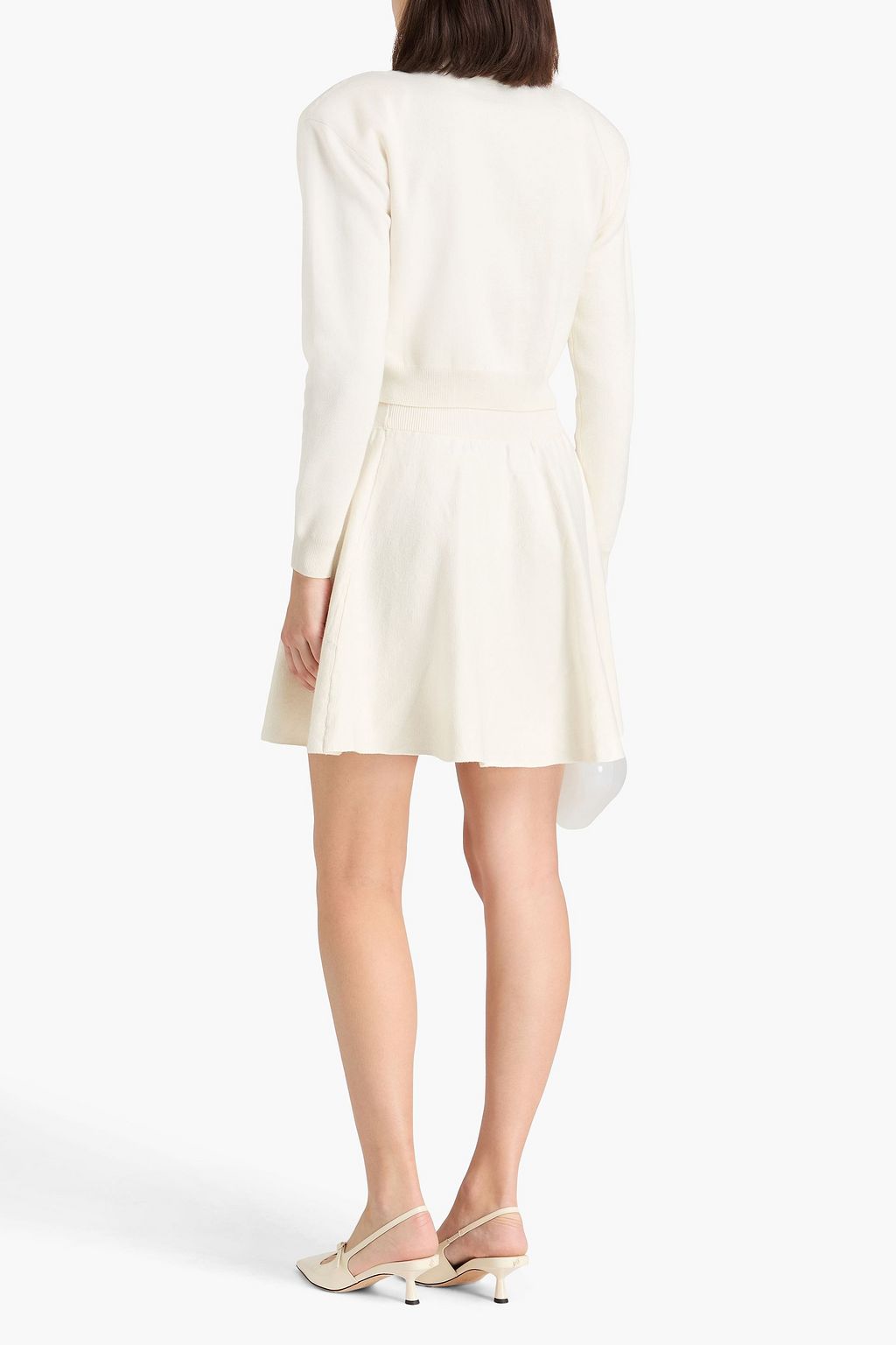 ROTATE BIRGER CHRISTENSEN Cotton and cashmere-blend mini skirt