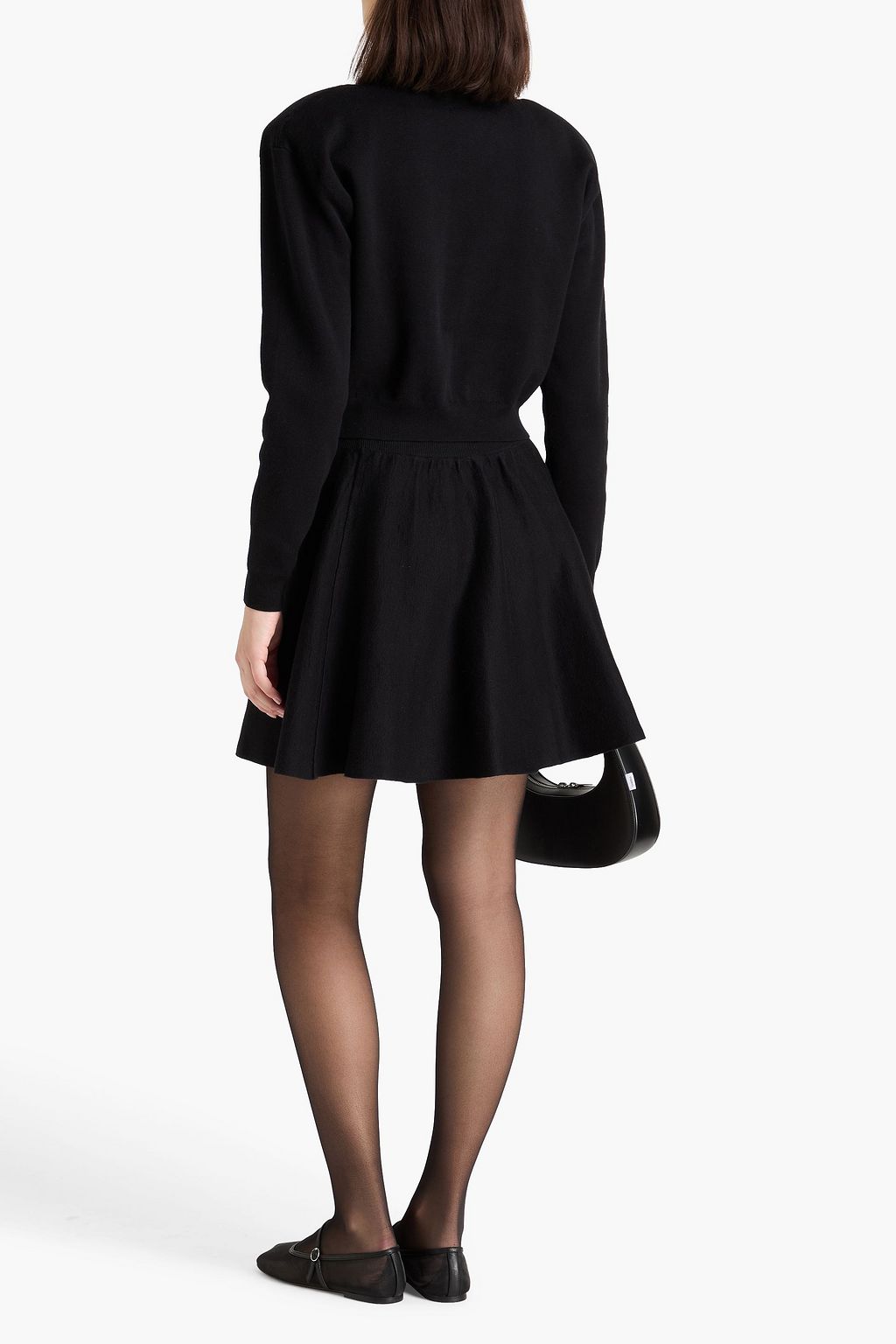 ROTATE BIRGER CHRISTENSEN Cotton and cashmere-blend mini skirt