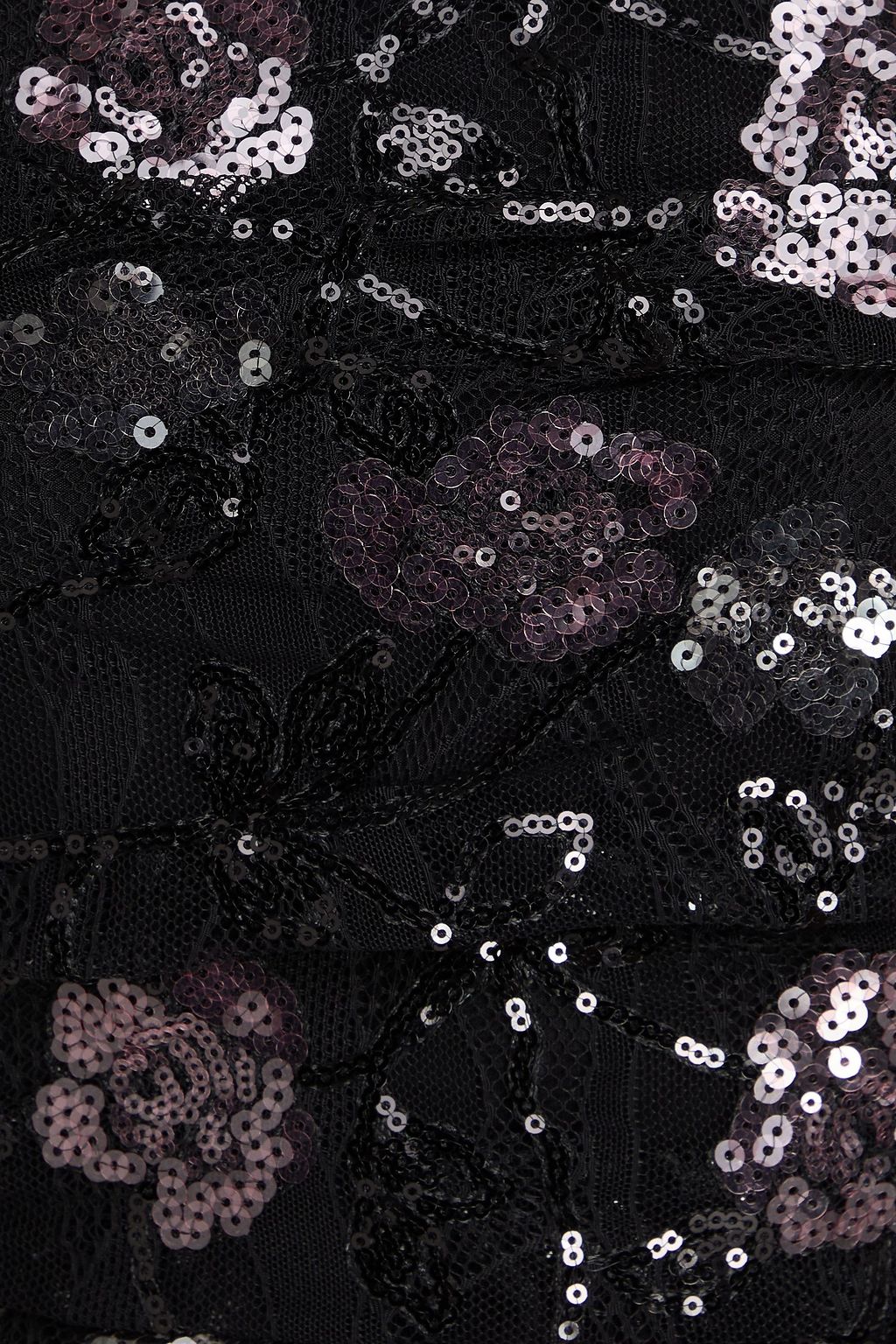 ROTATE BIRGER CHRISTENSEN Strapless cropped sequin-embellished lace top