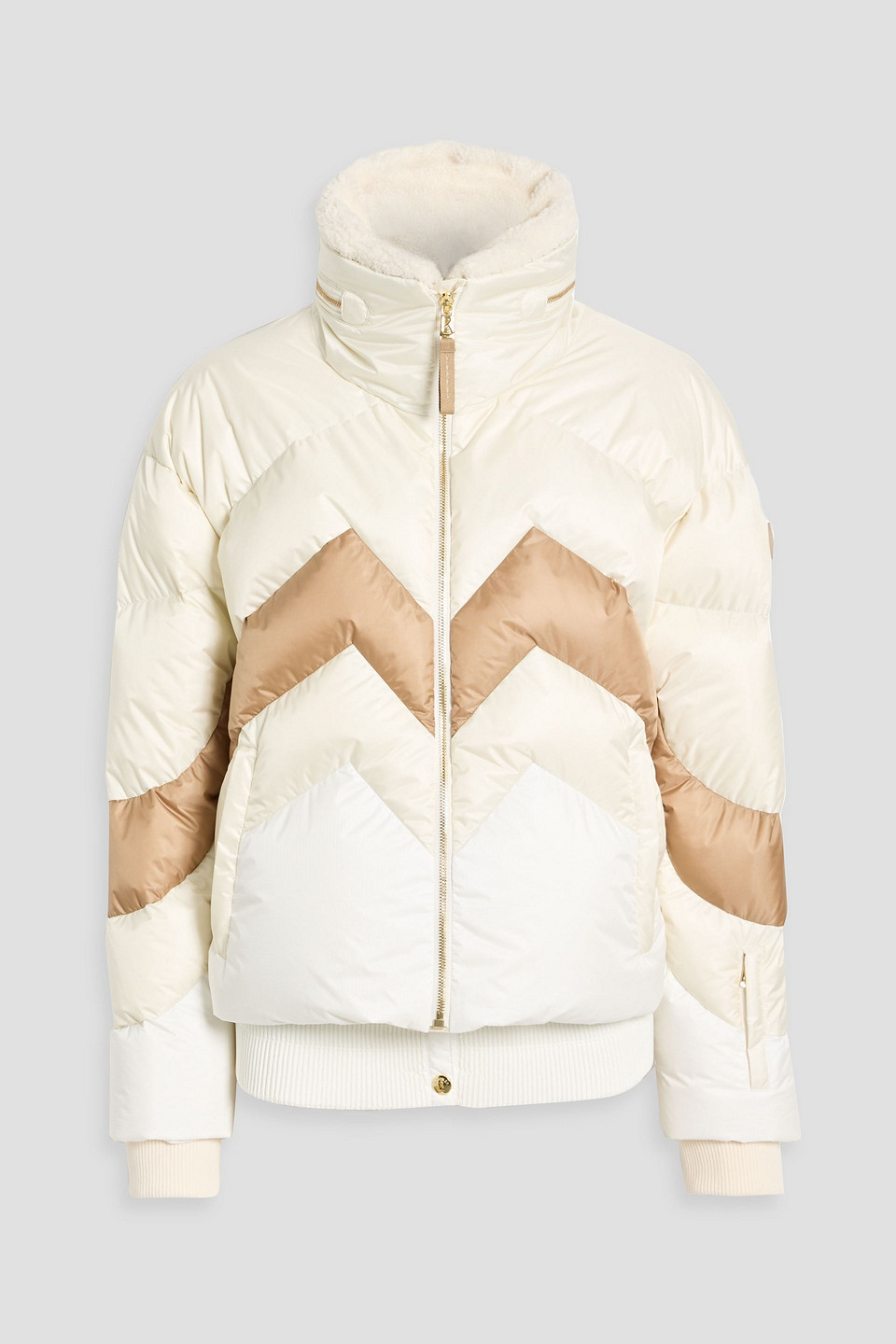 Bogner Vanja Color-block Ripstop-paneled Down Ski Jacket In White