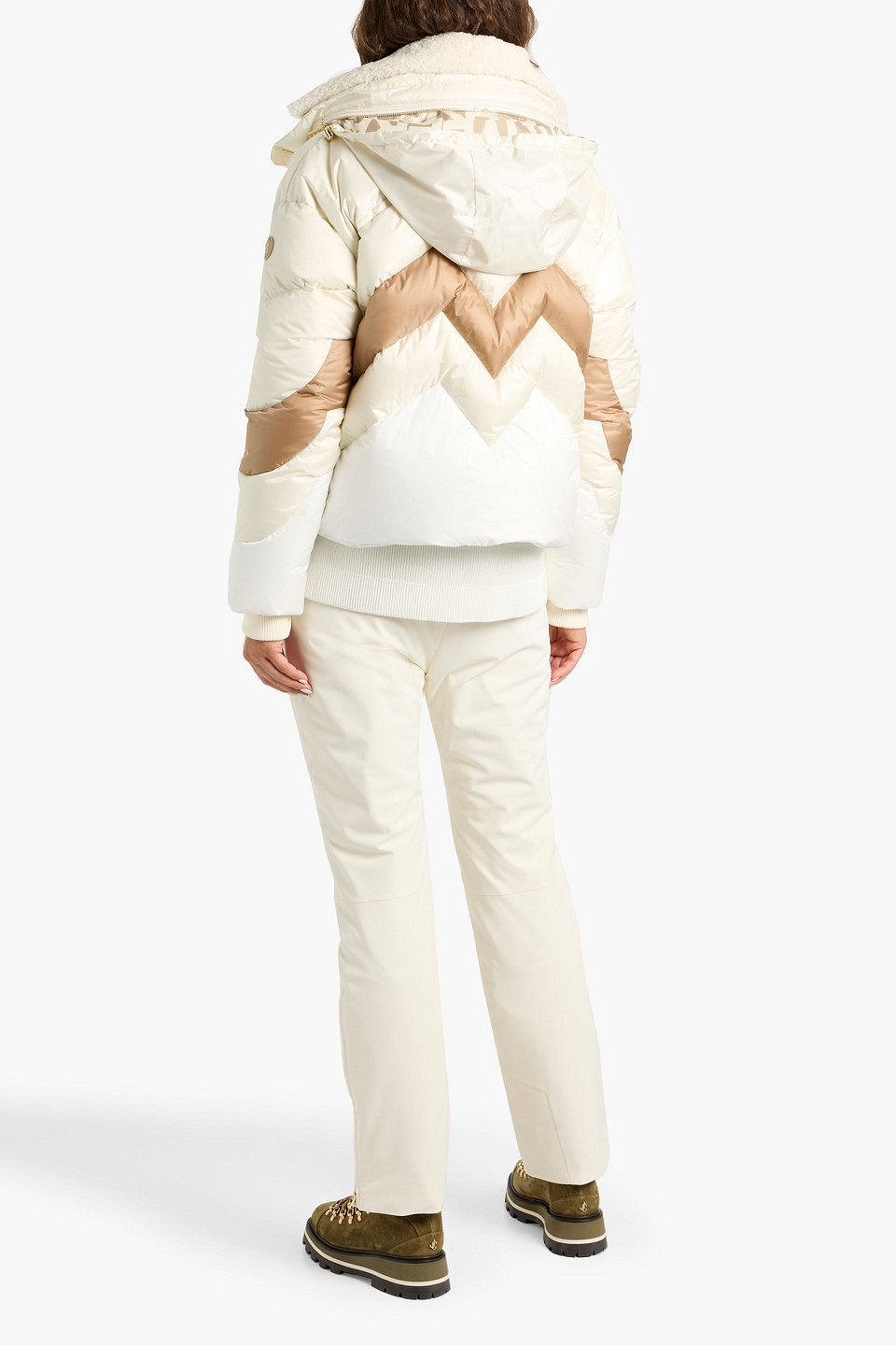 Bogner Vanja Color-block Ripstop-paneled Down Ski Jacket In White